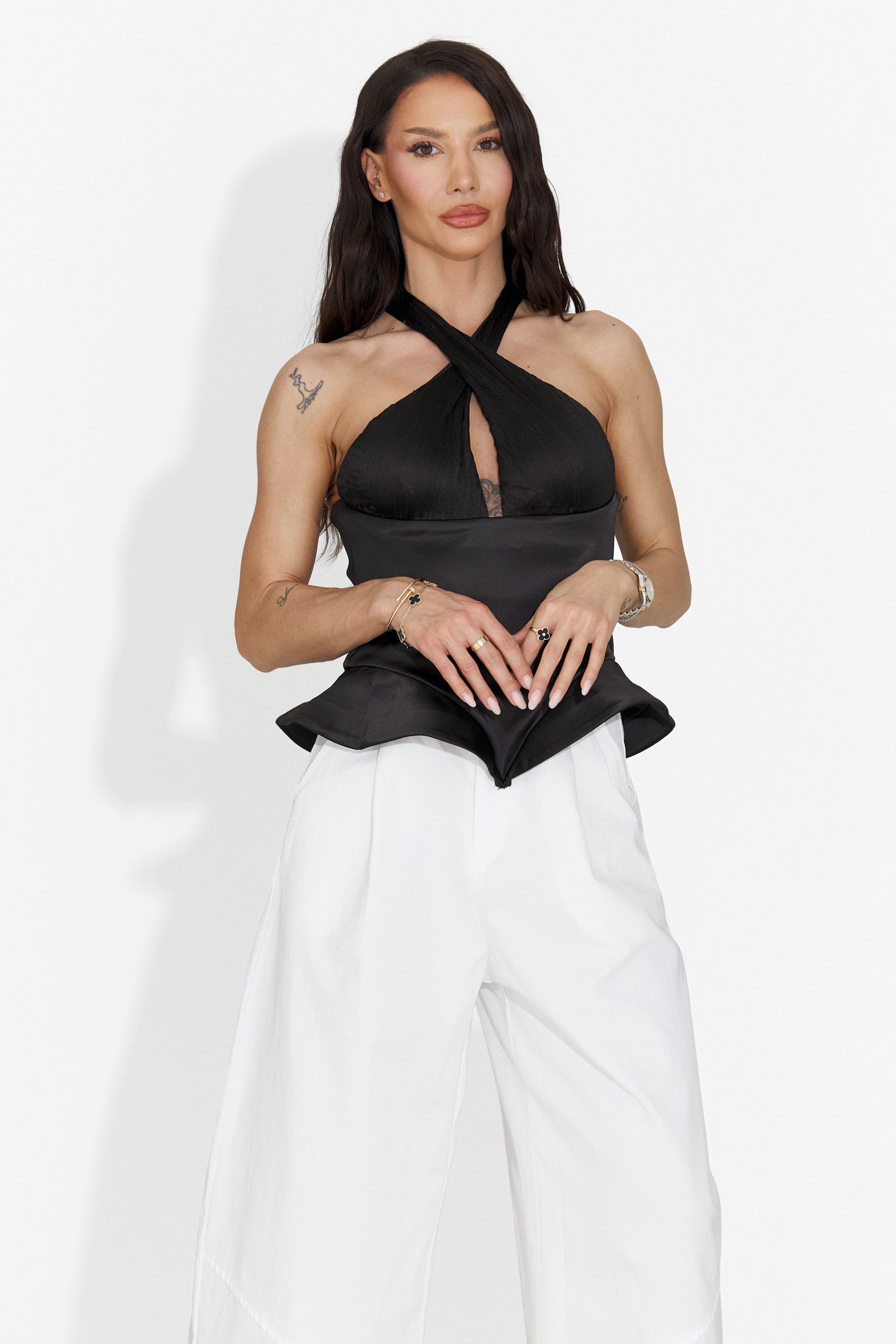Elegante Corsetto Nero Gentalia Bogas da Donna