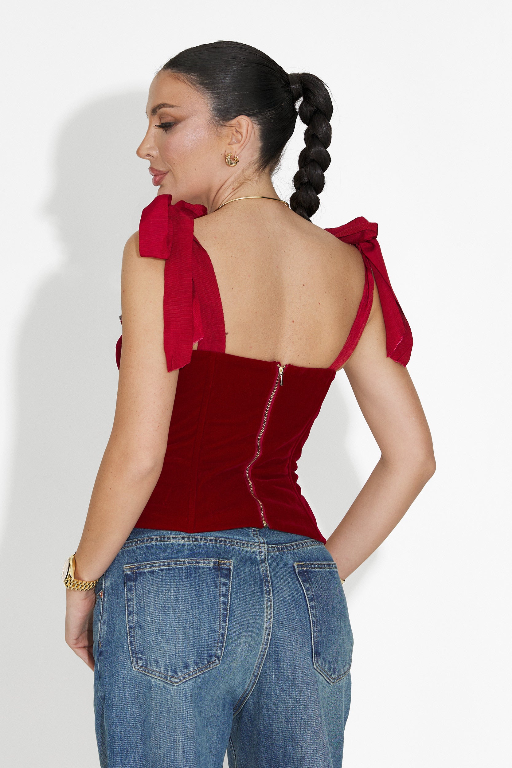 Elegante Corsetto Rosso per Donne di Dianela Bogas