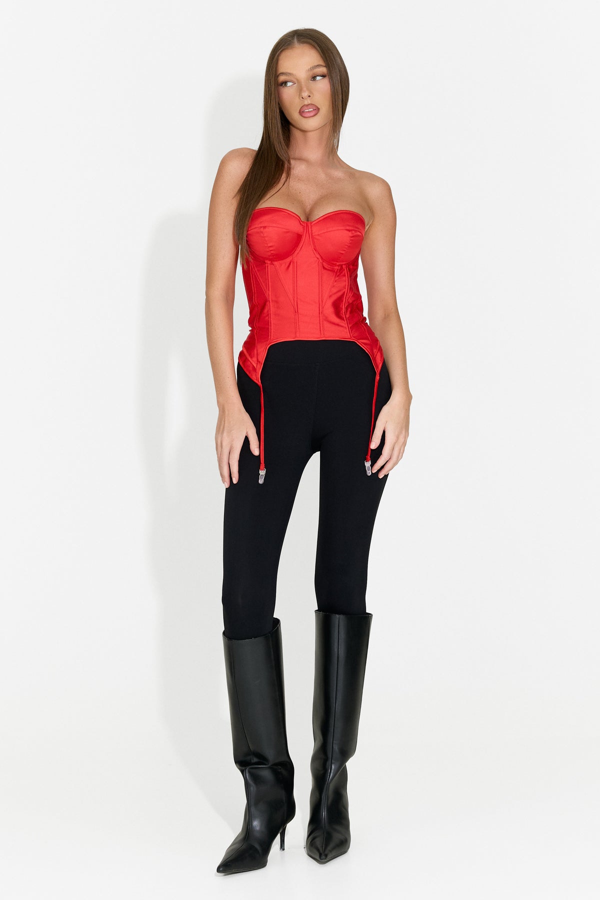 Corsetto da donna elegante rosso Storas Bogas