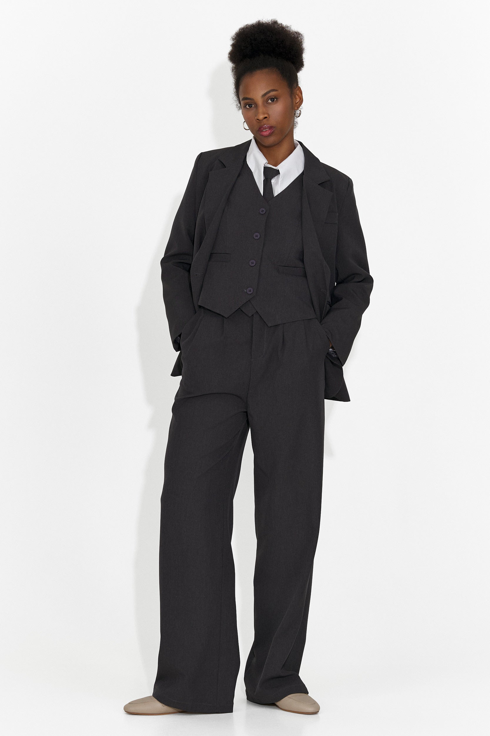 Completo Meldora 4 pezzi: pantaloni + gilet + giacca + cravatta