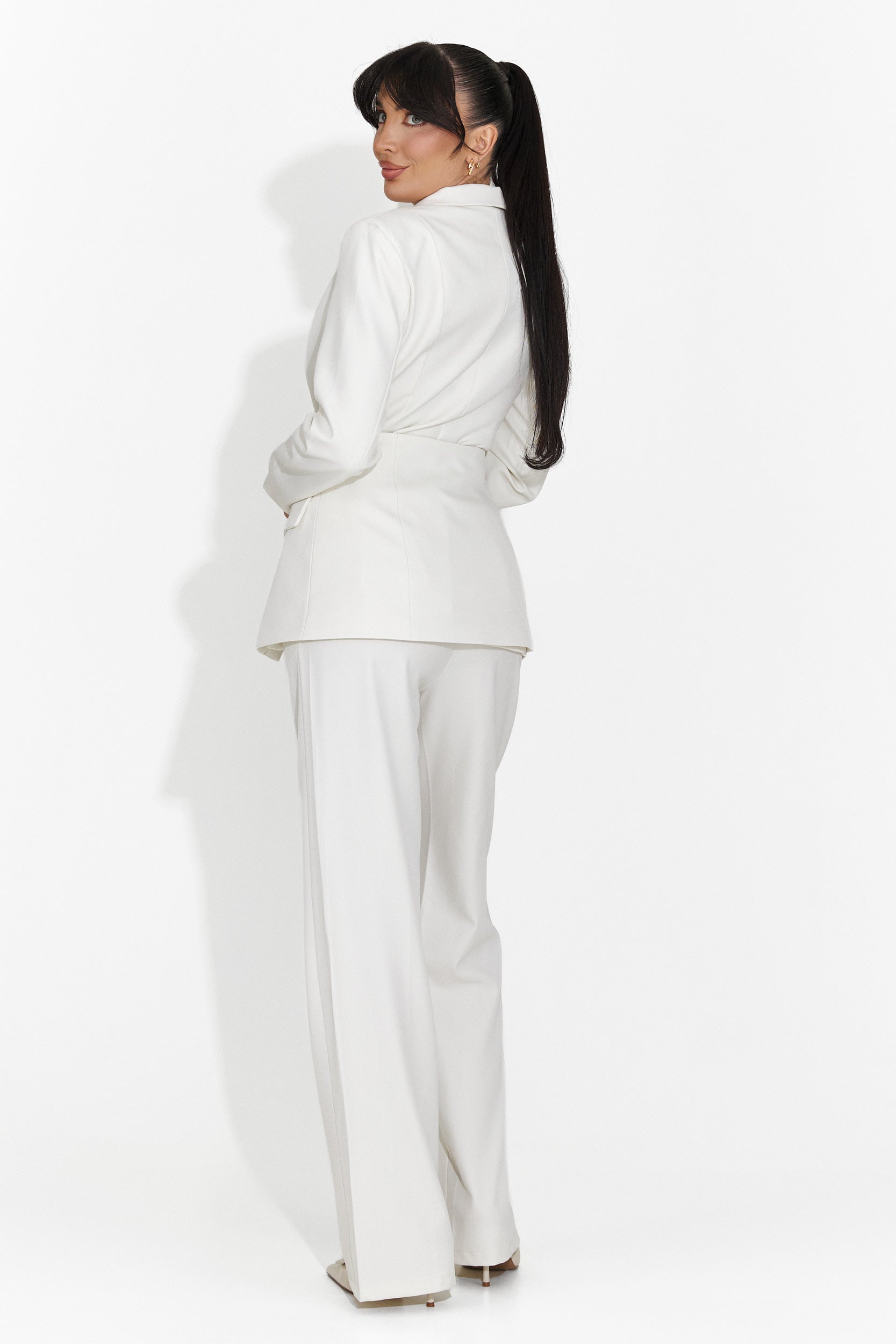 Giacca da tailleur a 3 pezzi da donna + corsetto + pantaloni be