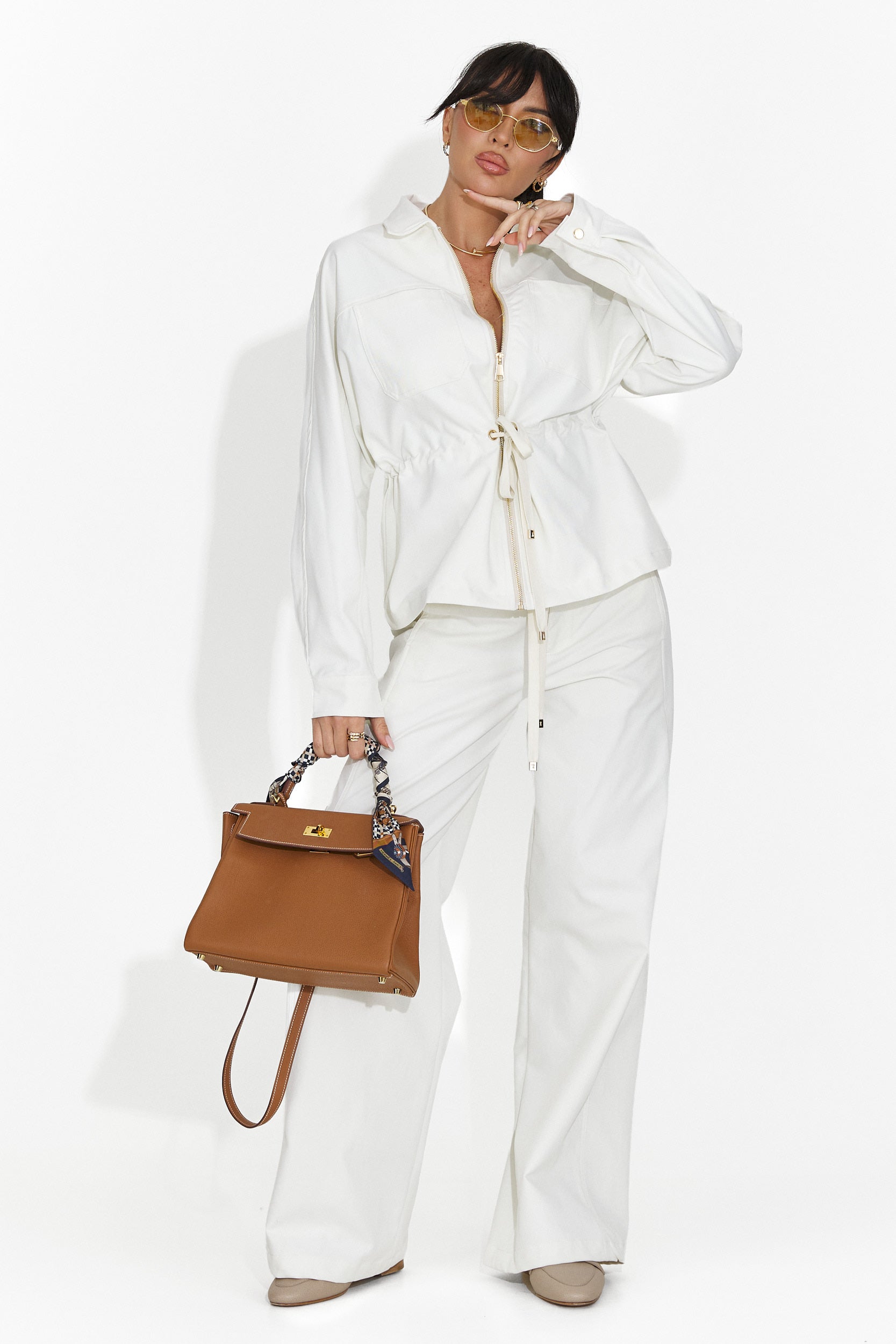 Elegante tailleur bianco da donna Elenya Bogas