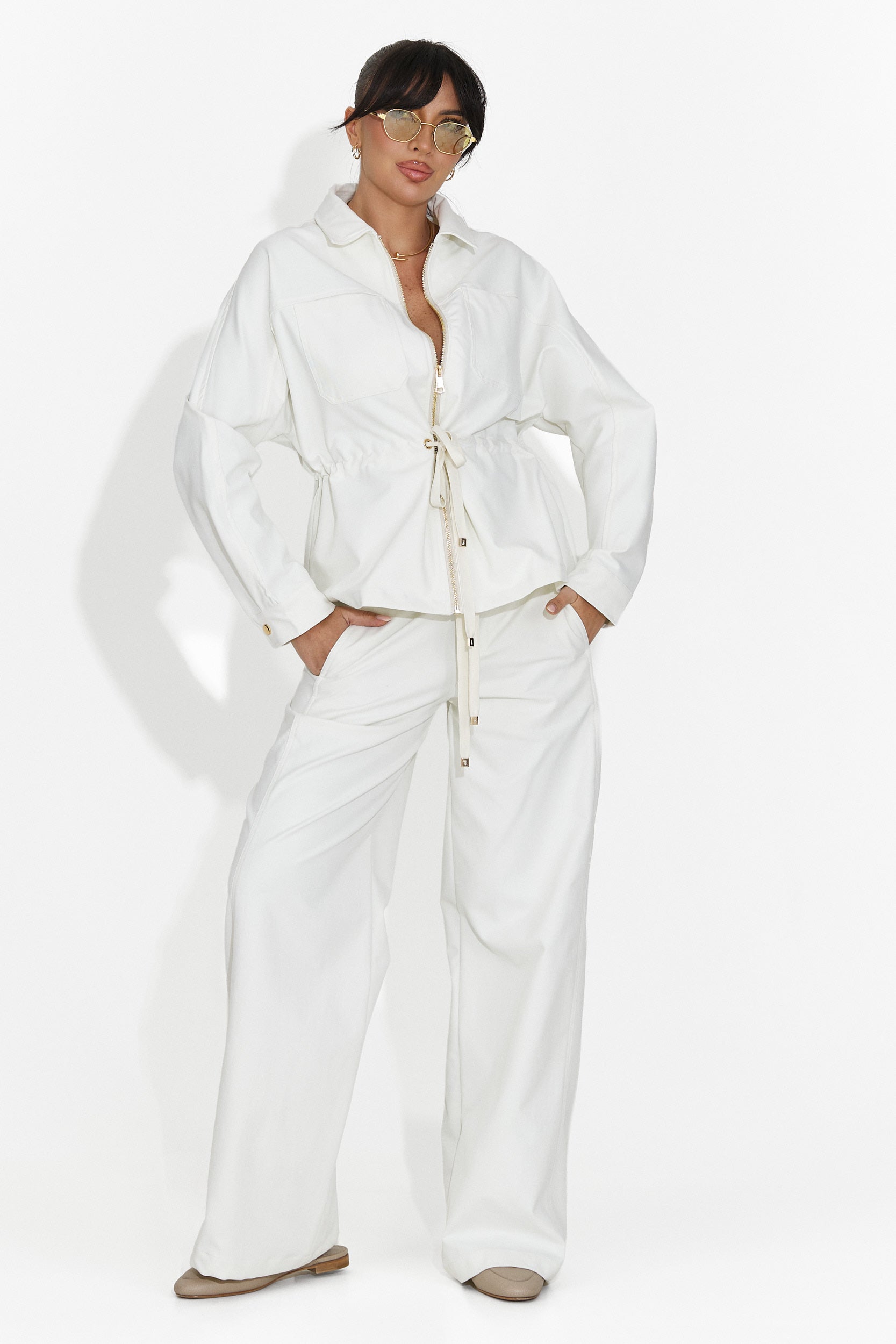 Elegante tailleur bianco da donna Elenya Bogas