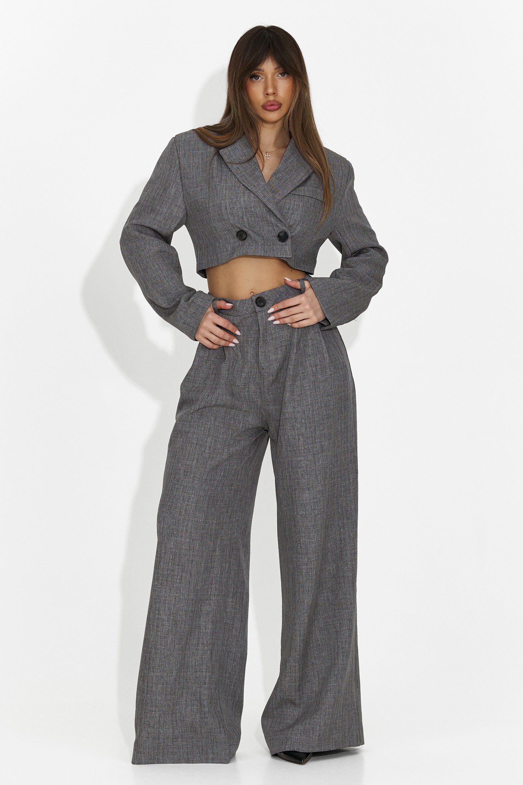 Elegante Completo Danetia Bogas Grigio da Donna