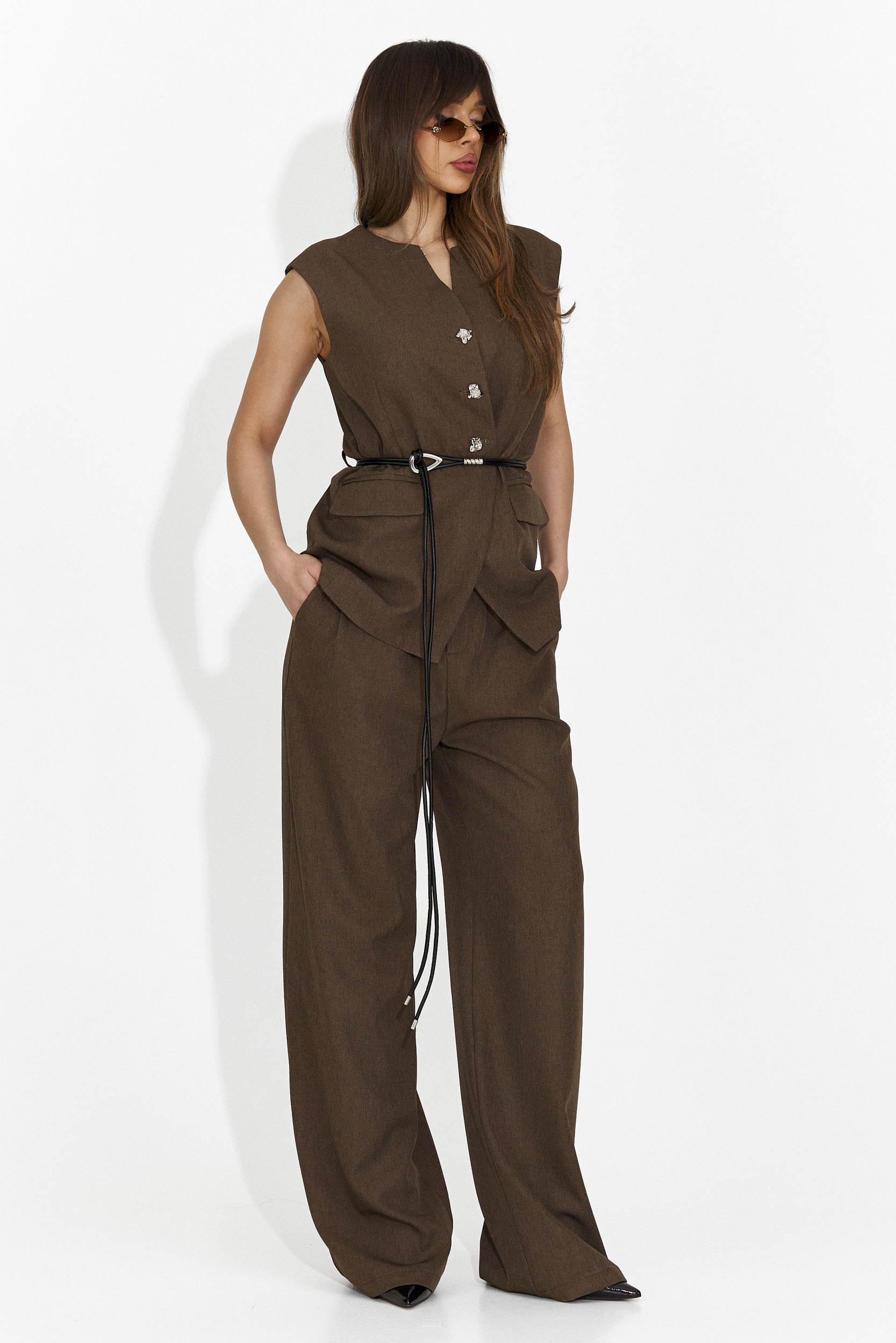 Gilet da Donna Avilma Bogas + Pantaloni Marroni