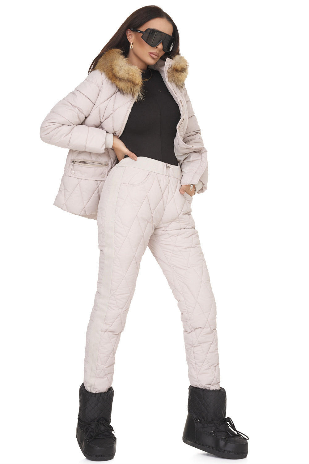 Tuta Invernale Beige da Donna di Zemidea Bogas