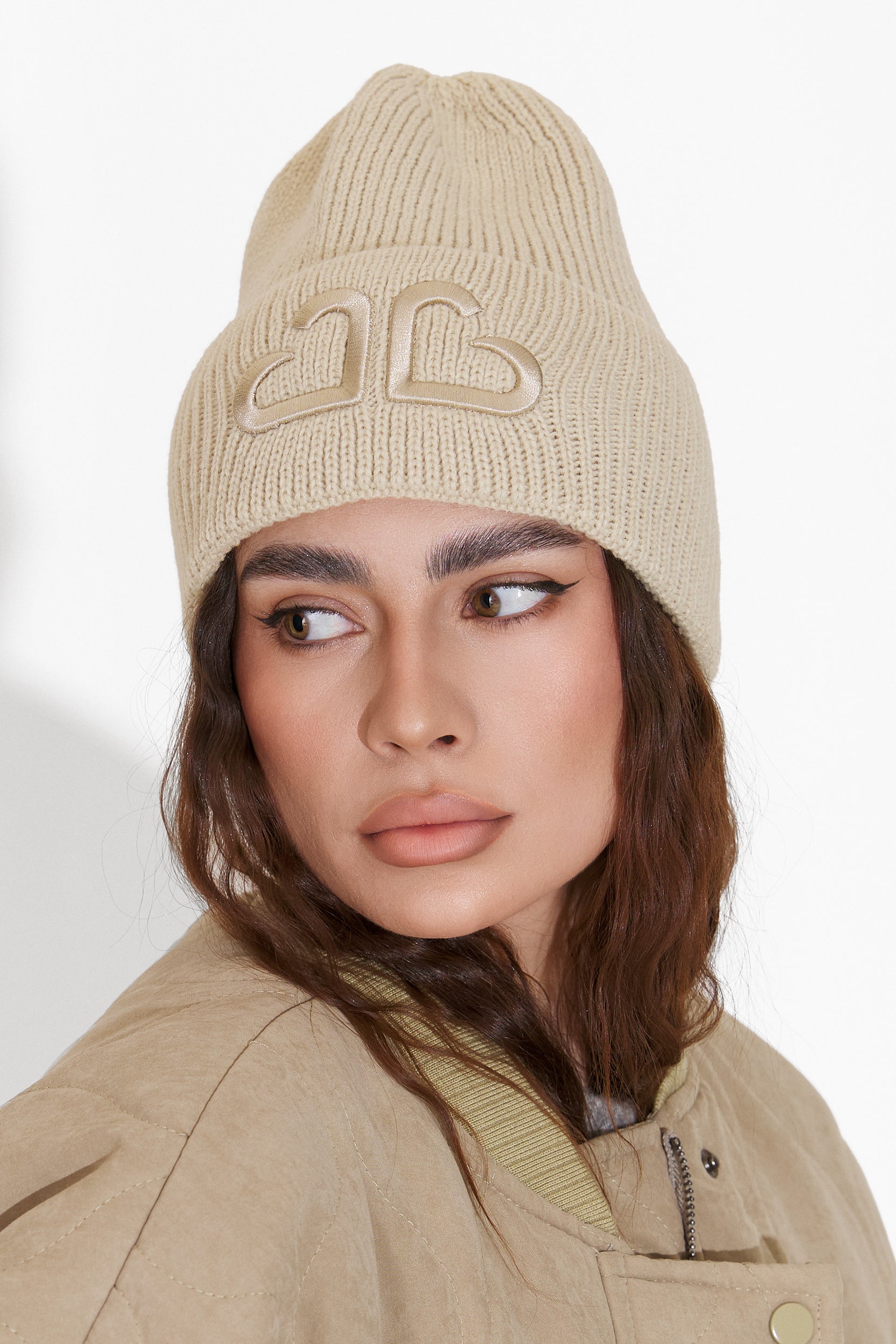 Festa casual beige donna Tausia Bogas