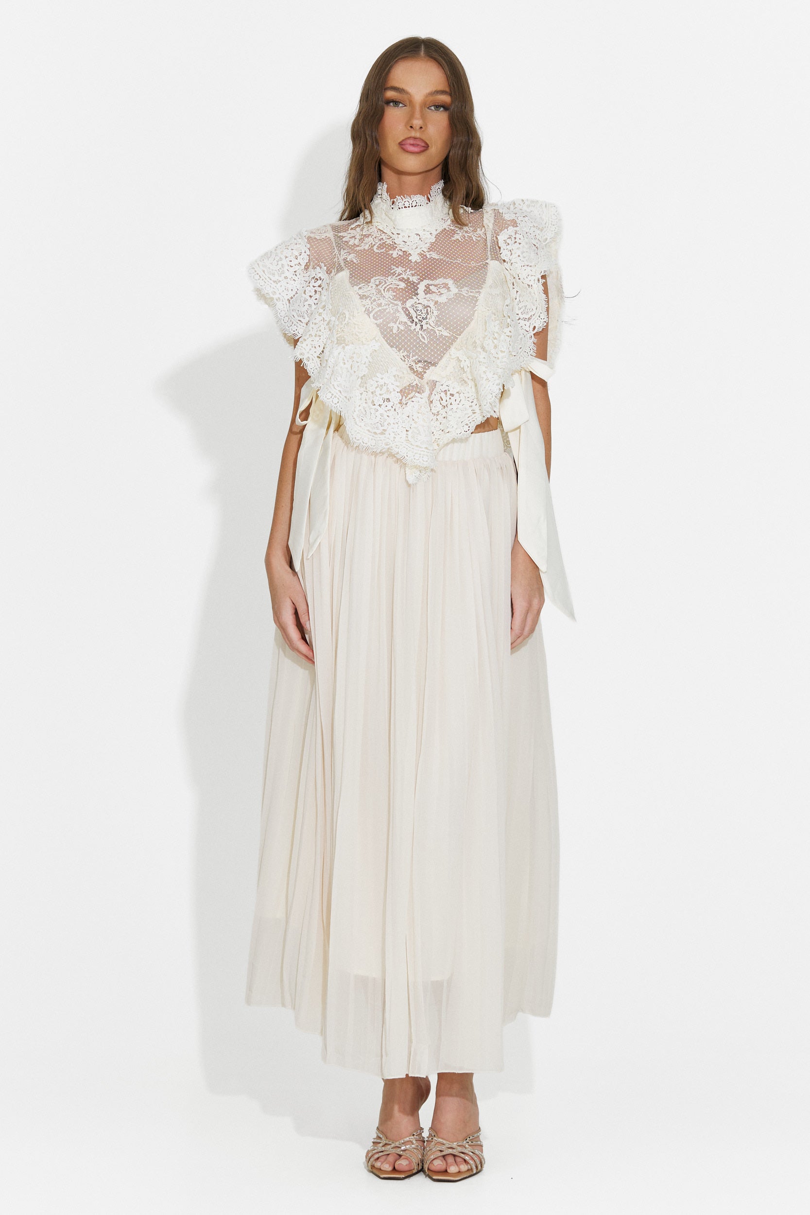 Gonna donna casual beige Jioana Bogas
