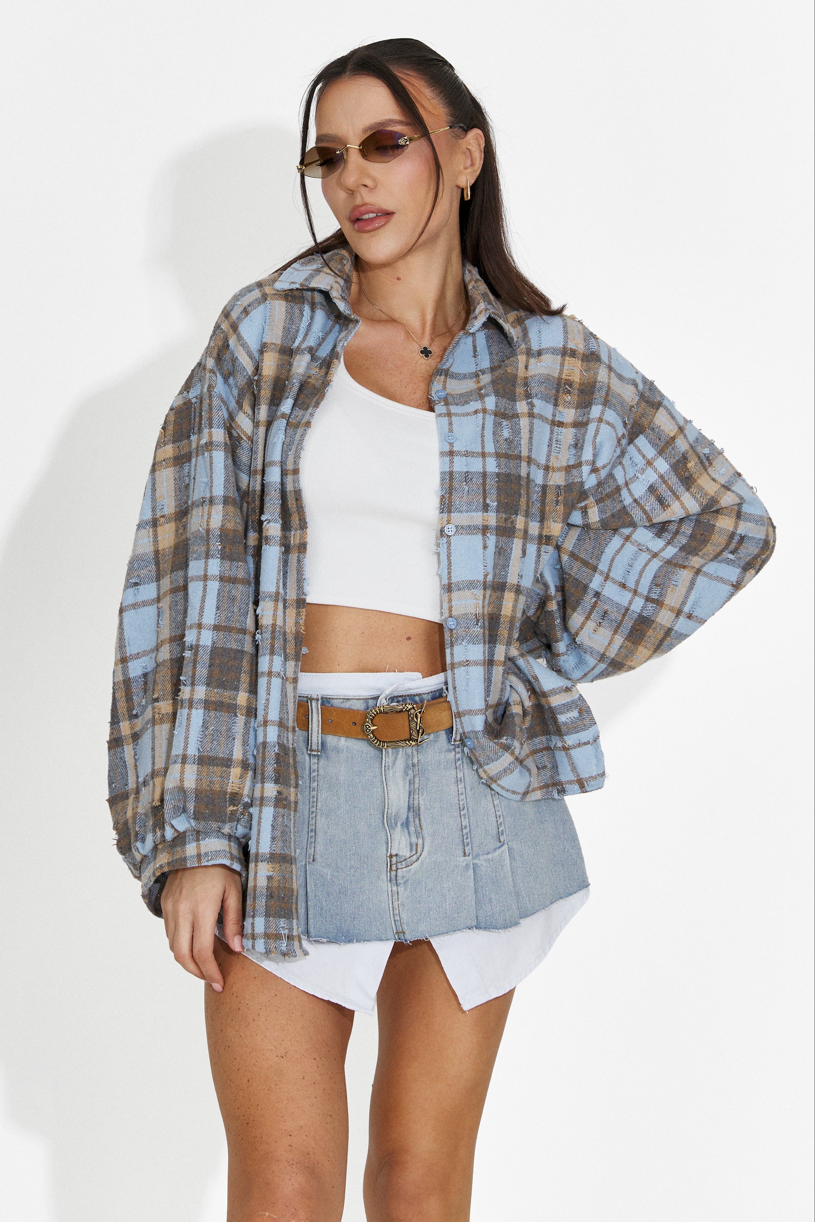 Gonna blu casual per donne di Iustina Bogas