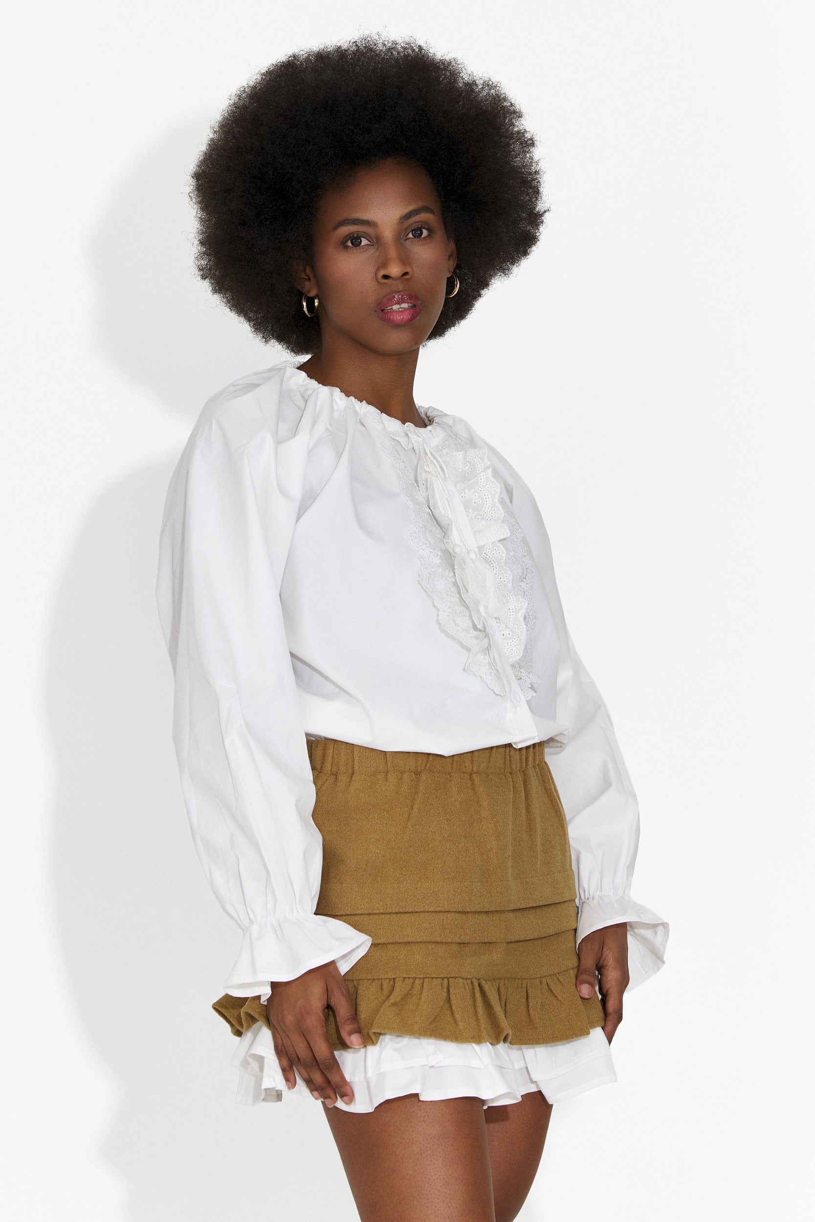 Gonna Casual Marrone di Helenia Bogas per Donne