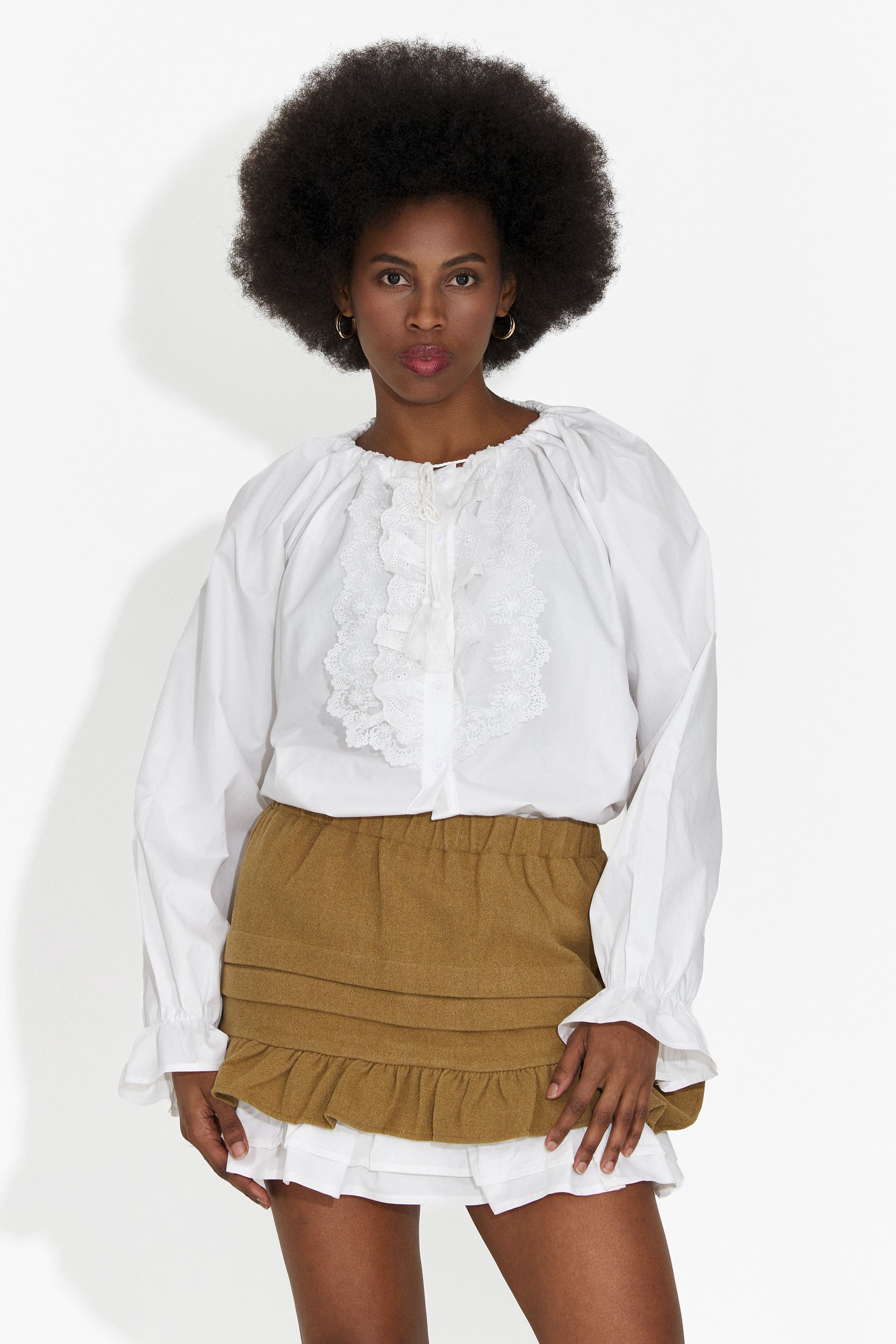 Gonna Casual Marrone di Helenia Bogas per Donne