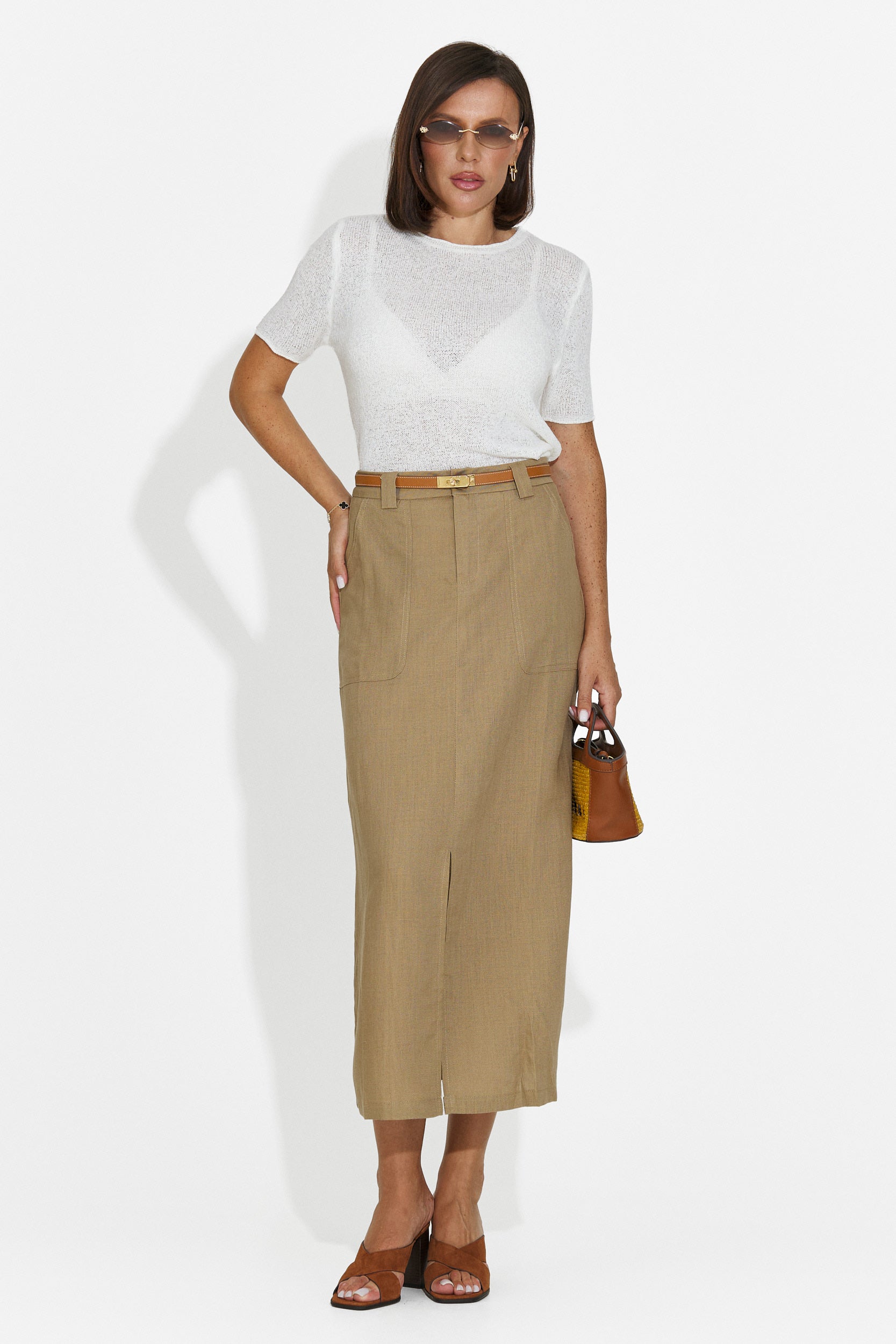 Gonna casual da donna marrone Olinpia Bogas