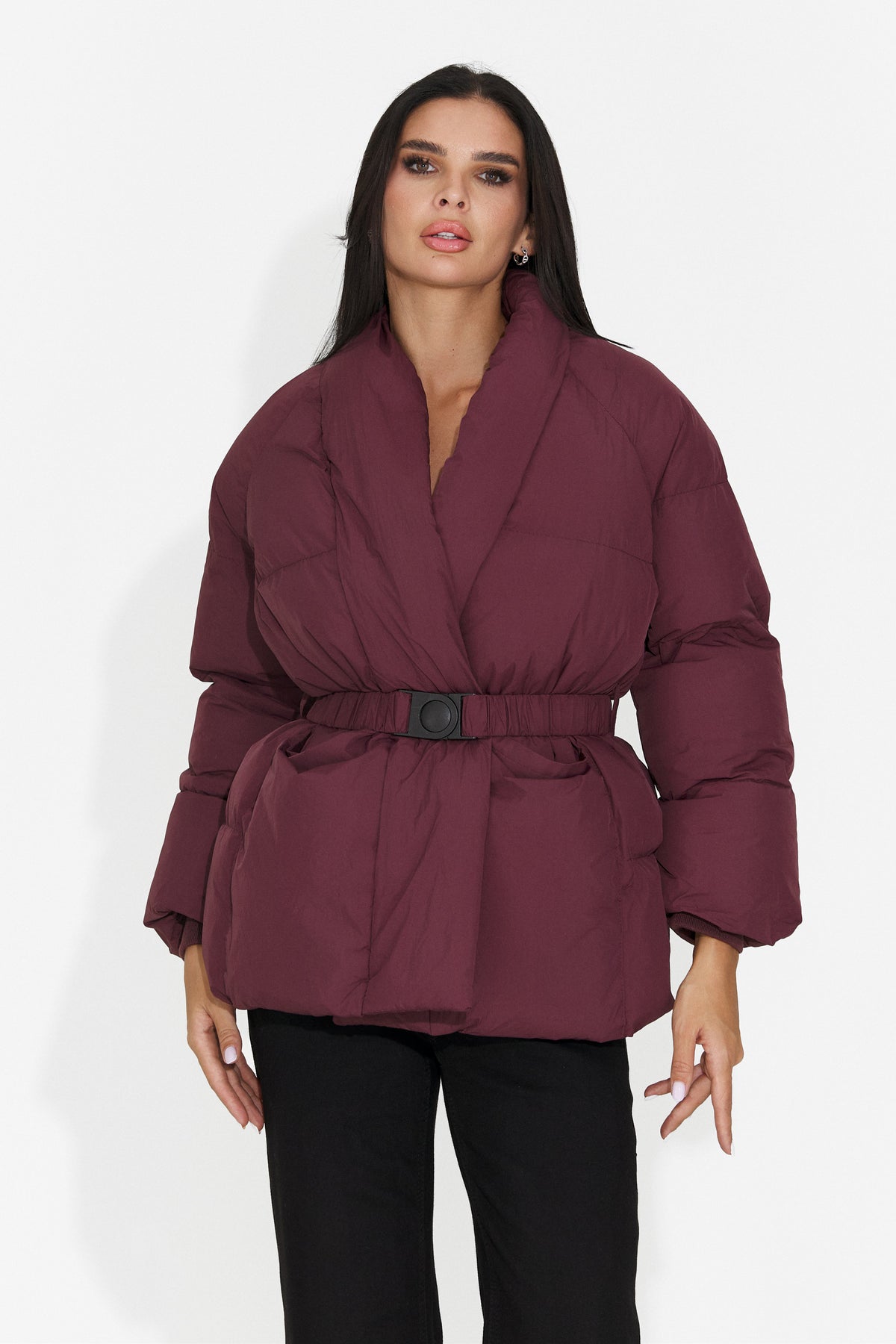 Geaca casual Burgundy Butialia Bogas