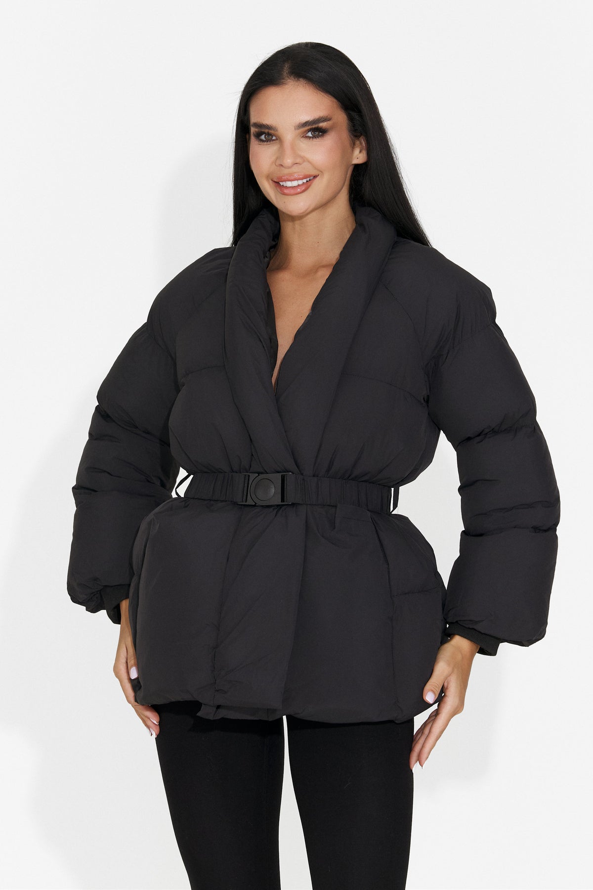 Geaca casual neagra Butialia Bogas