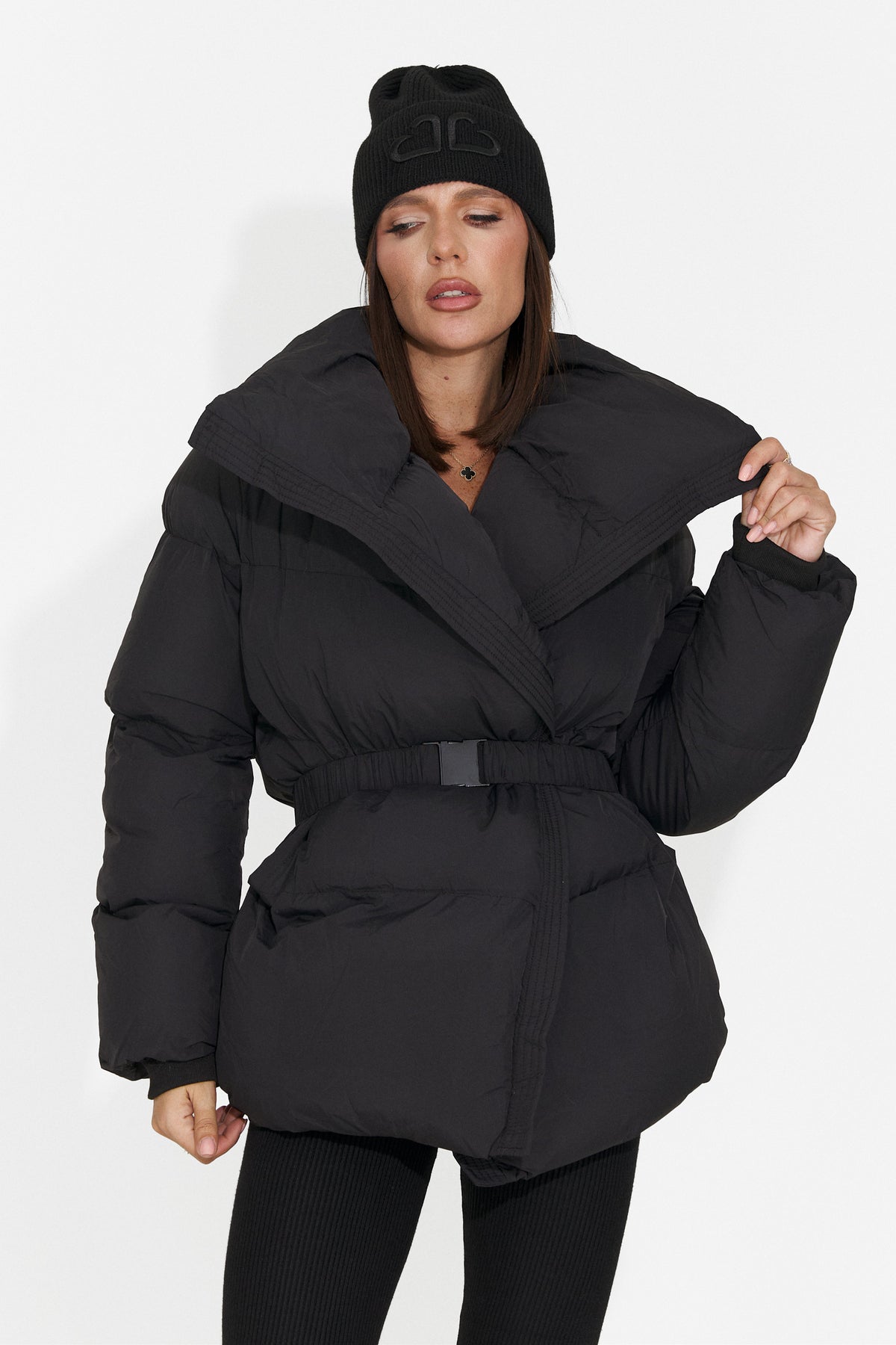 Geaca casual neagra Ranoueria Bogas