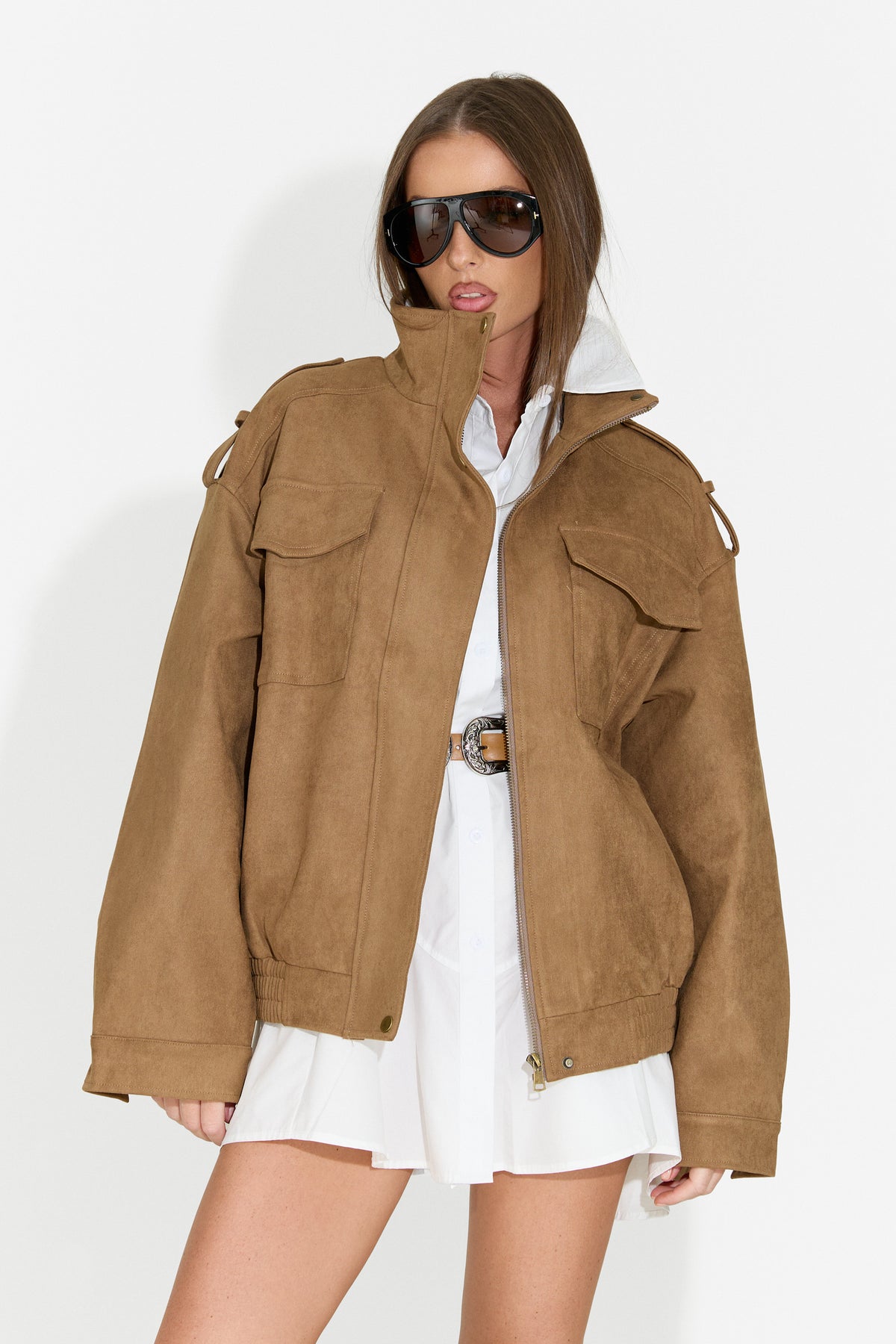 Giacca casual da donna beige Renoya Bogas