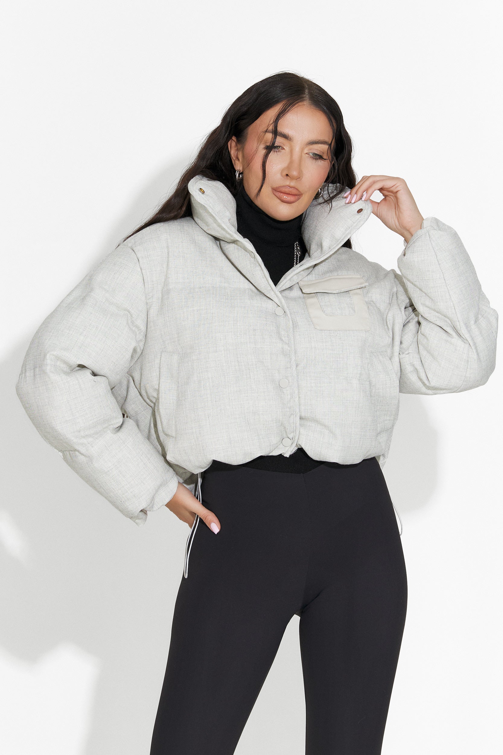 Giacca Casual Grigia da Donna di Elvora Bogas