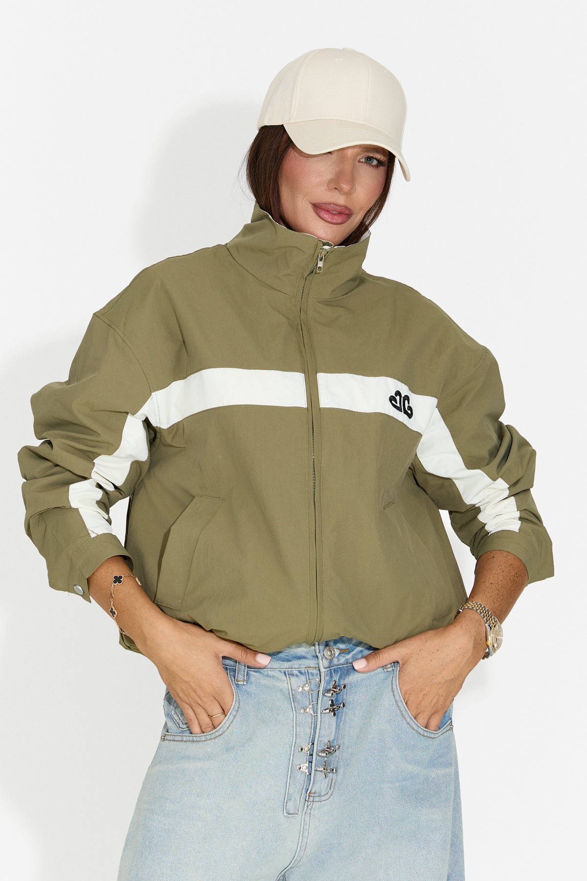 Giacca casual da donna kaki Zoerina Bogas