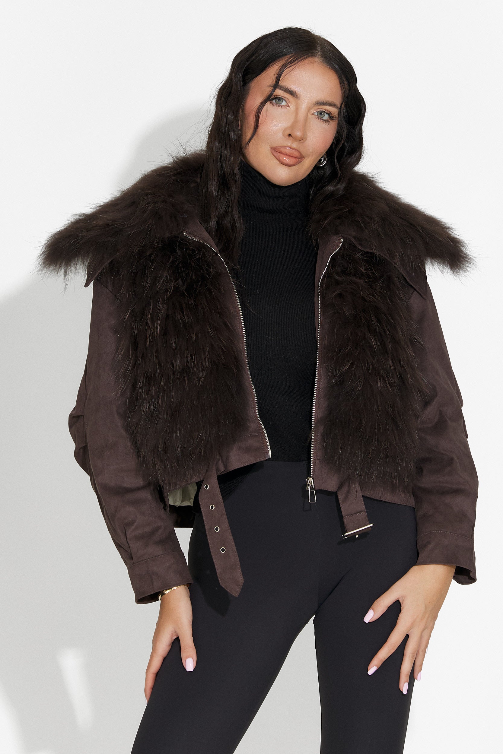 Giacca casual marrone da donna Dresara Bogas