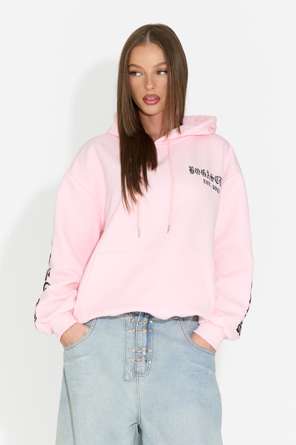 Felpa da donna casual rosa Perdela Bogas