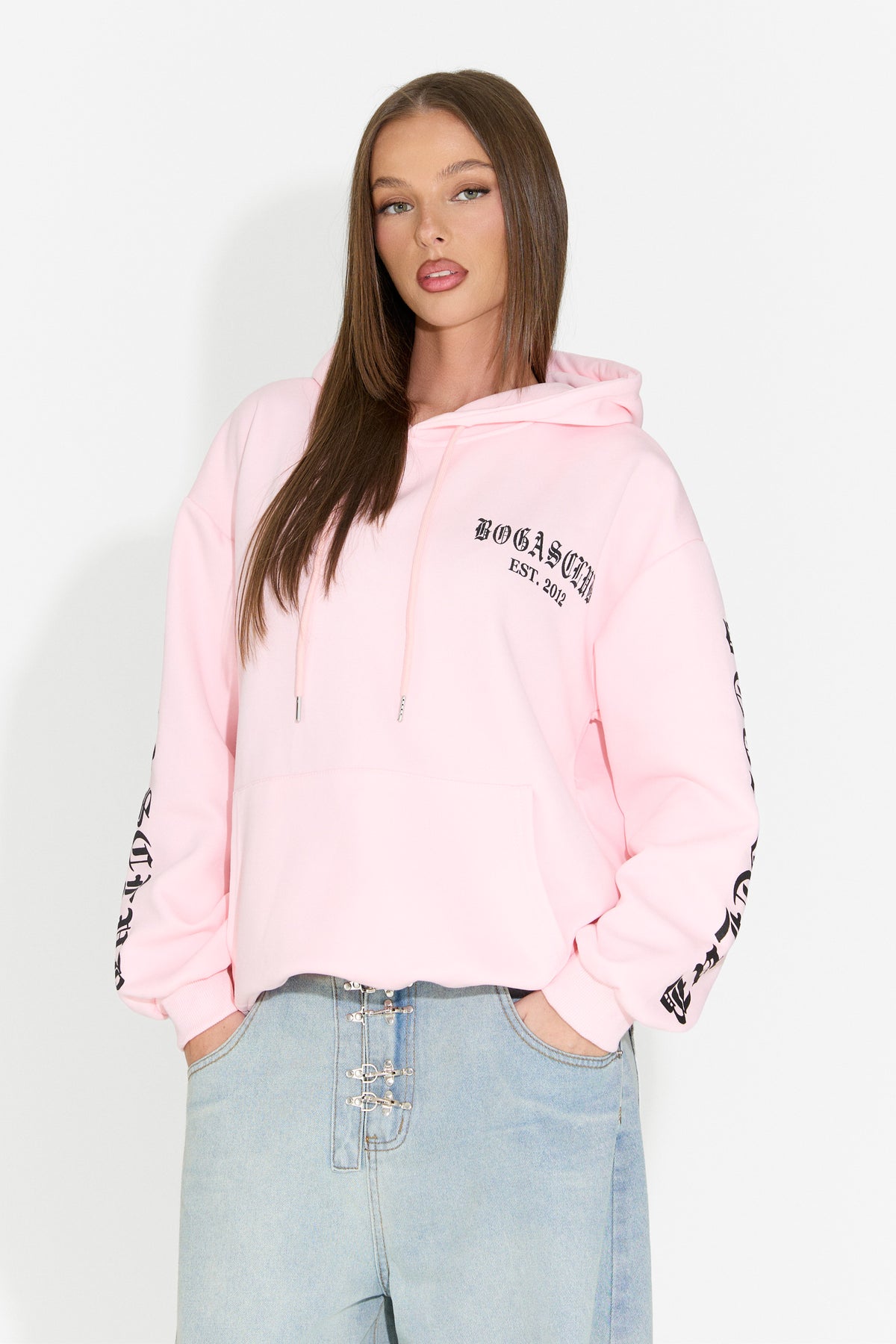 Felpa da donna casual rosa Perdela Bogas