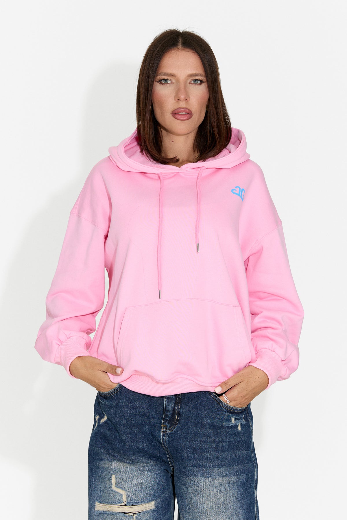 Felpa da donna casual rosa Rates Bogas
