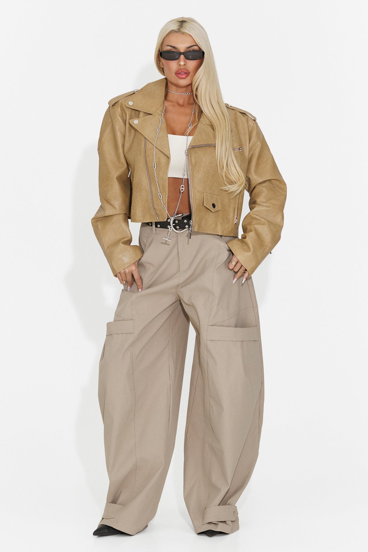 Jacheta casual bej Glimyra Bogas