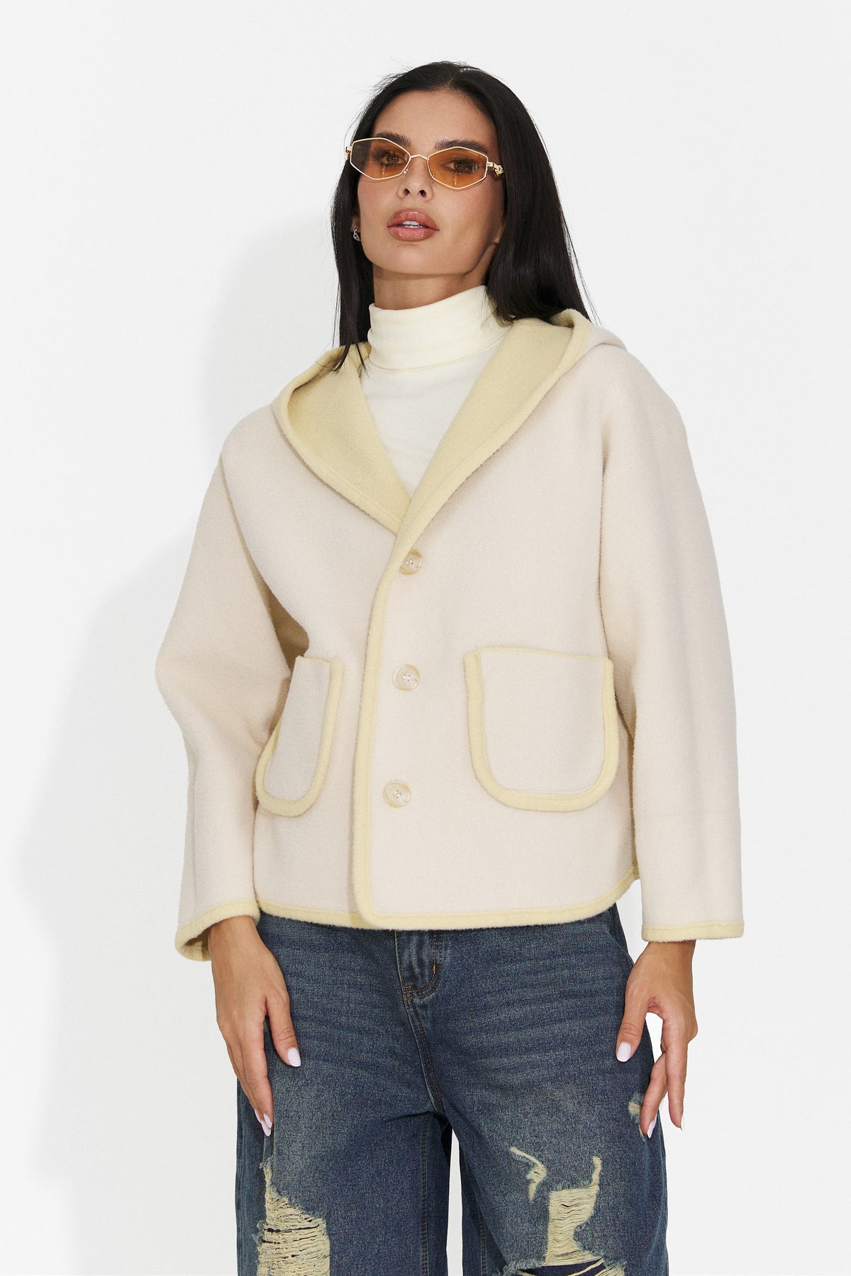 Jacheta casual galbena Ratvesia Bogas