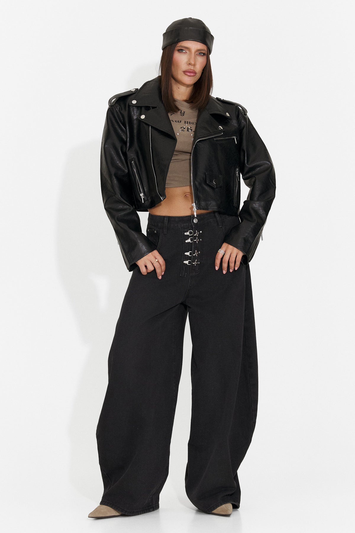 Jacheta casual neagra Glimyra Bogas