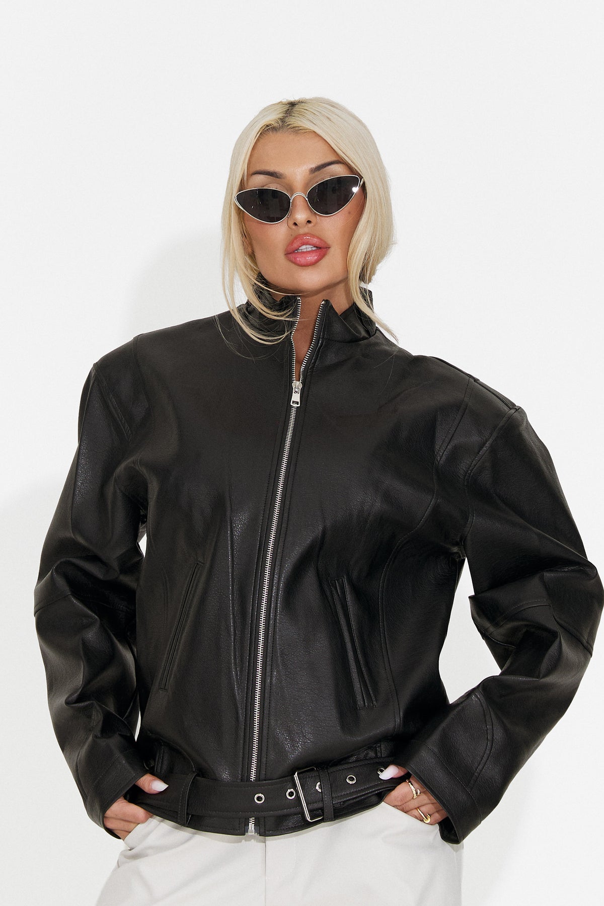 Jacheta casual neagra Glotonia Bogas