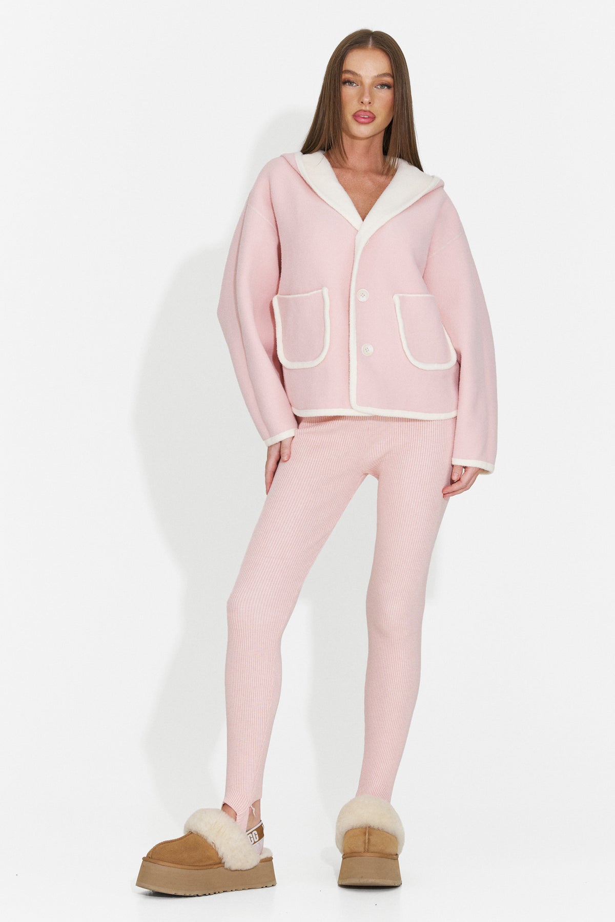 Jacheta casual roz Ratvesia Bogas