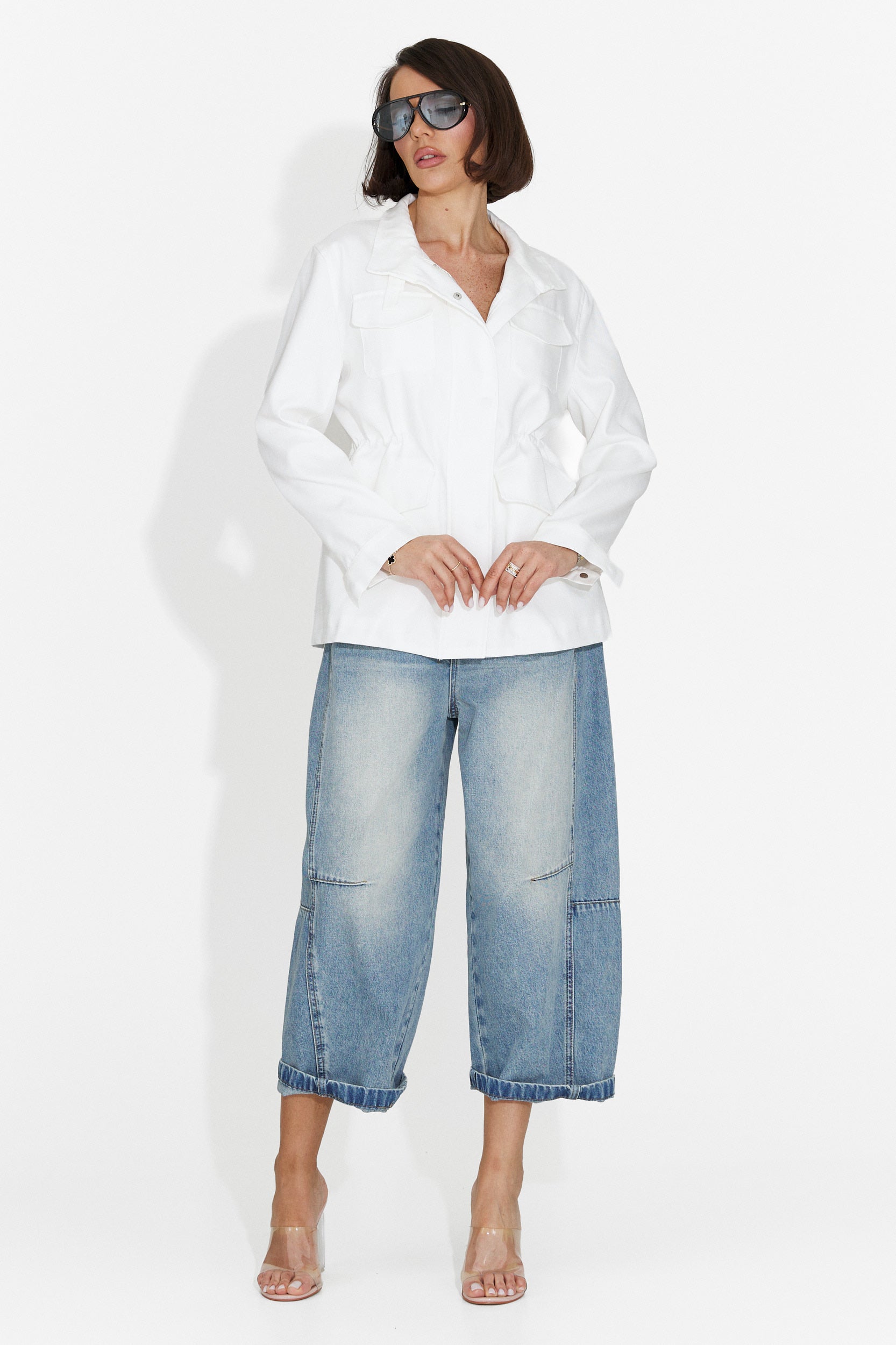 Giacca Casual Bianca da Donna di Fresia Bogas