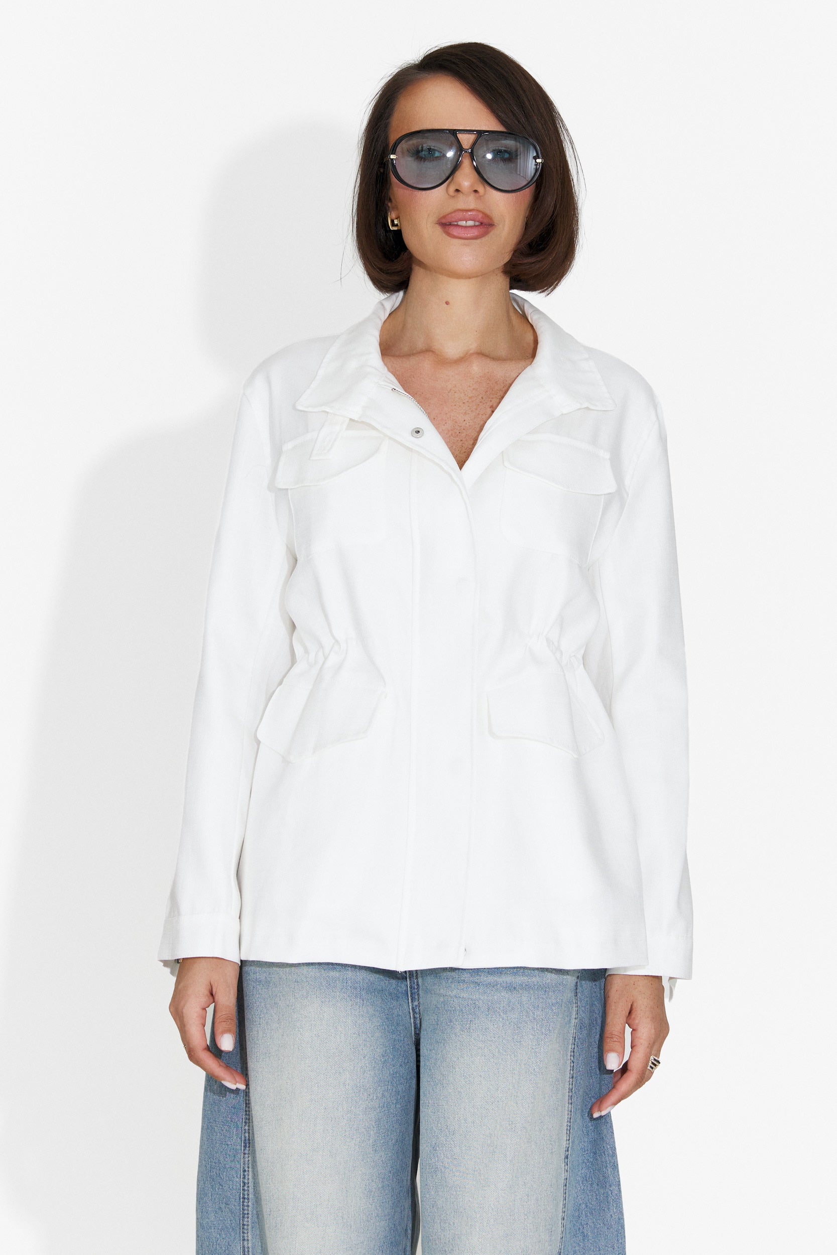 Giacca Casual Bianca da Donna di Fresia Bogas