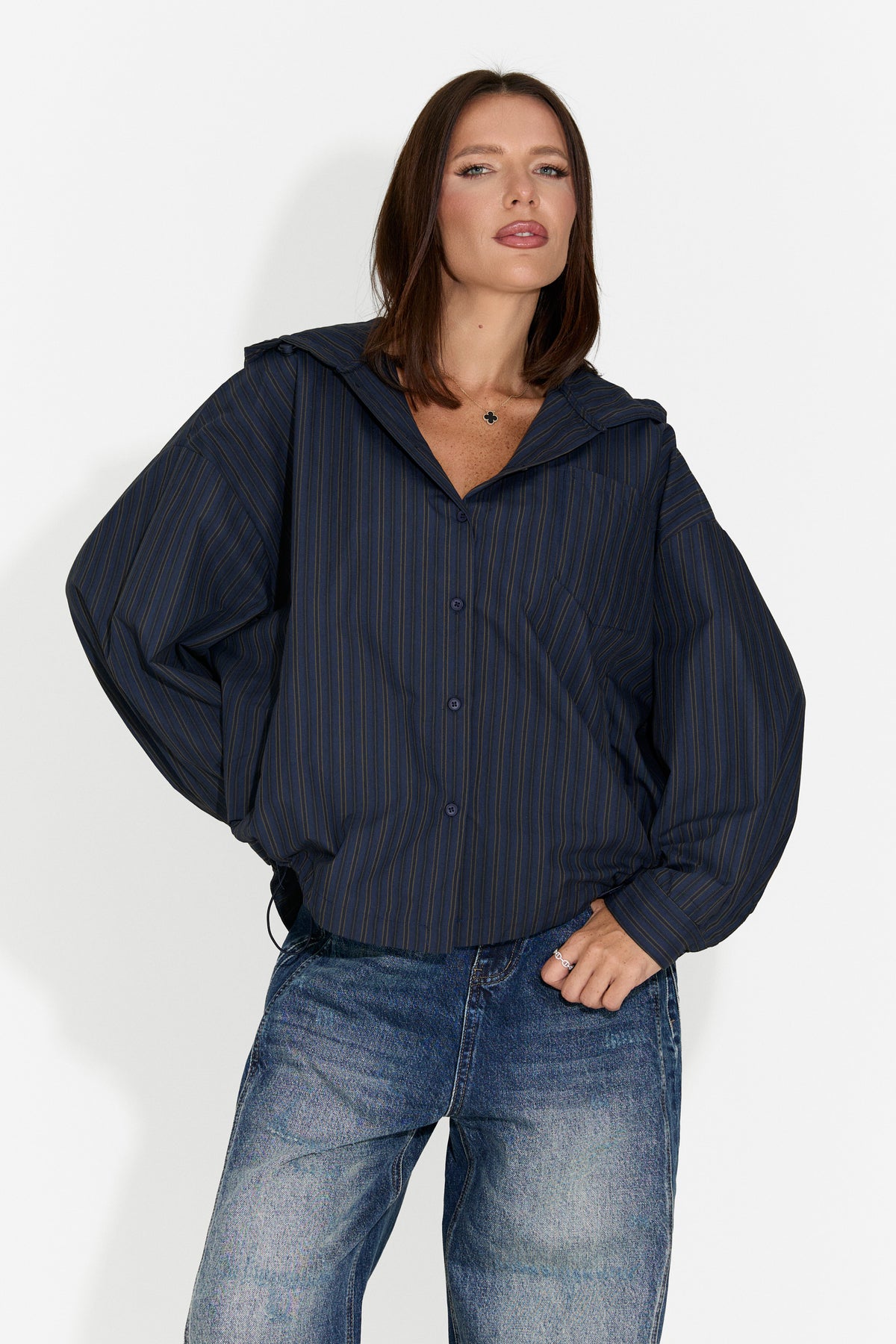 Giacca da donna casual blu navy Bursanty Bogas