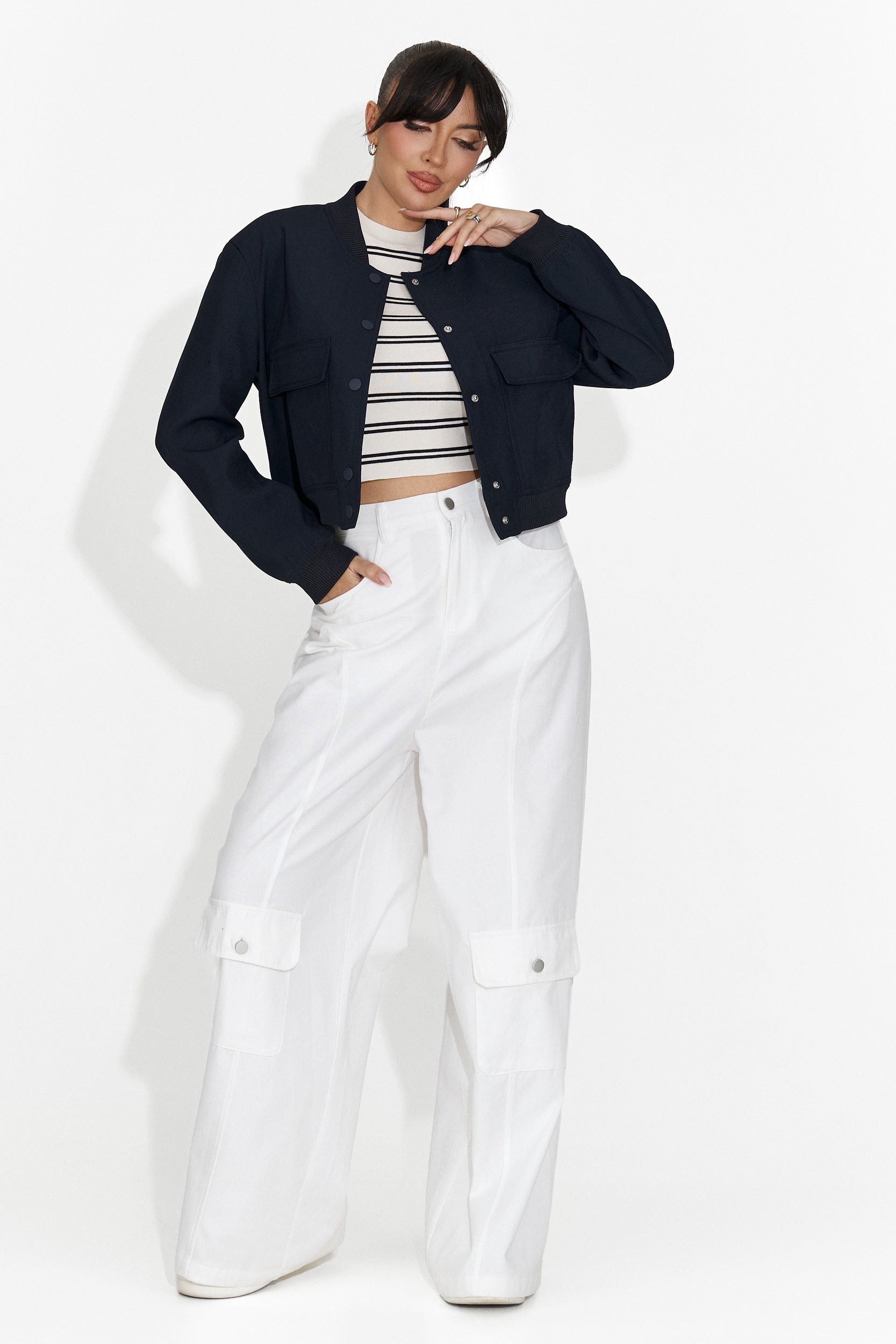 Giacca Casual Blu Navy da Donna di Cataleia Bogas