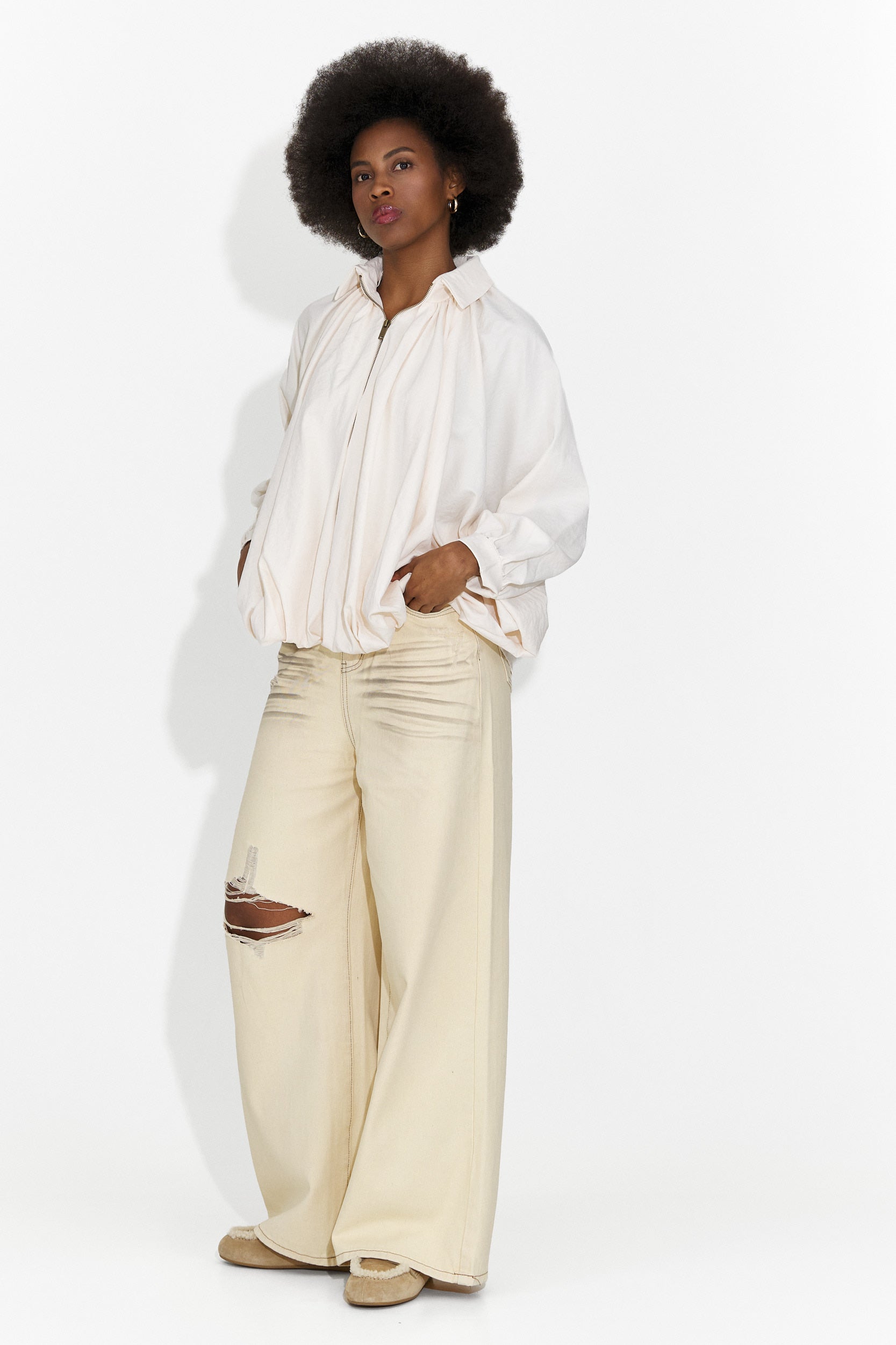 Giacca Casual da Donna in Crema Yasminia Bogas