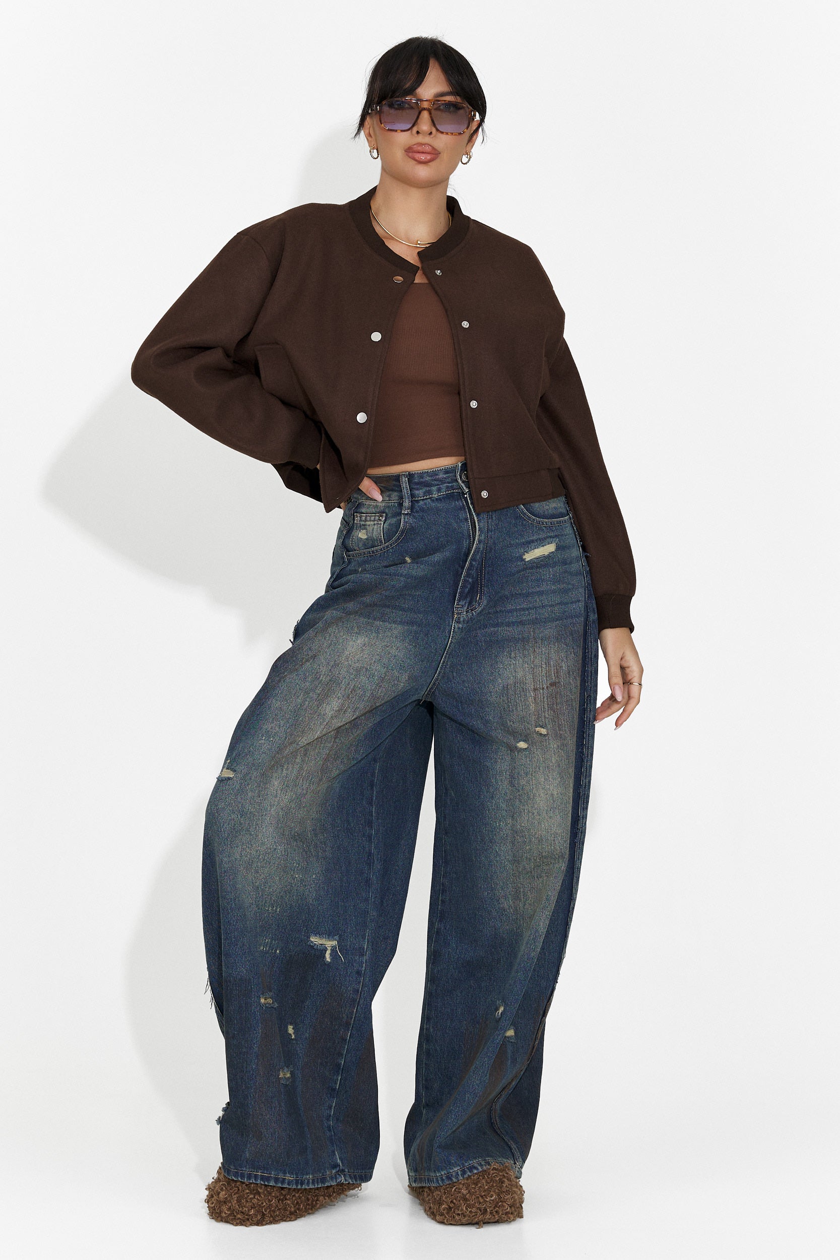 Giacca Casual Marrone da Donna di Gineta Bogas