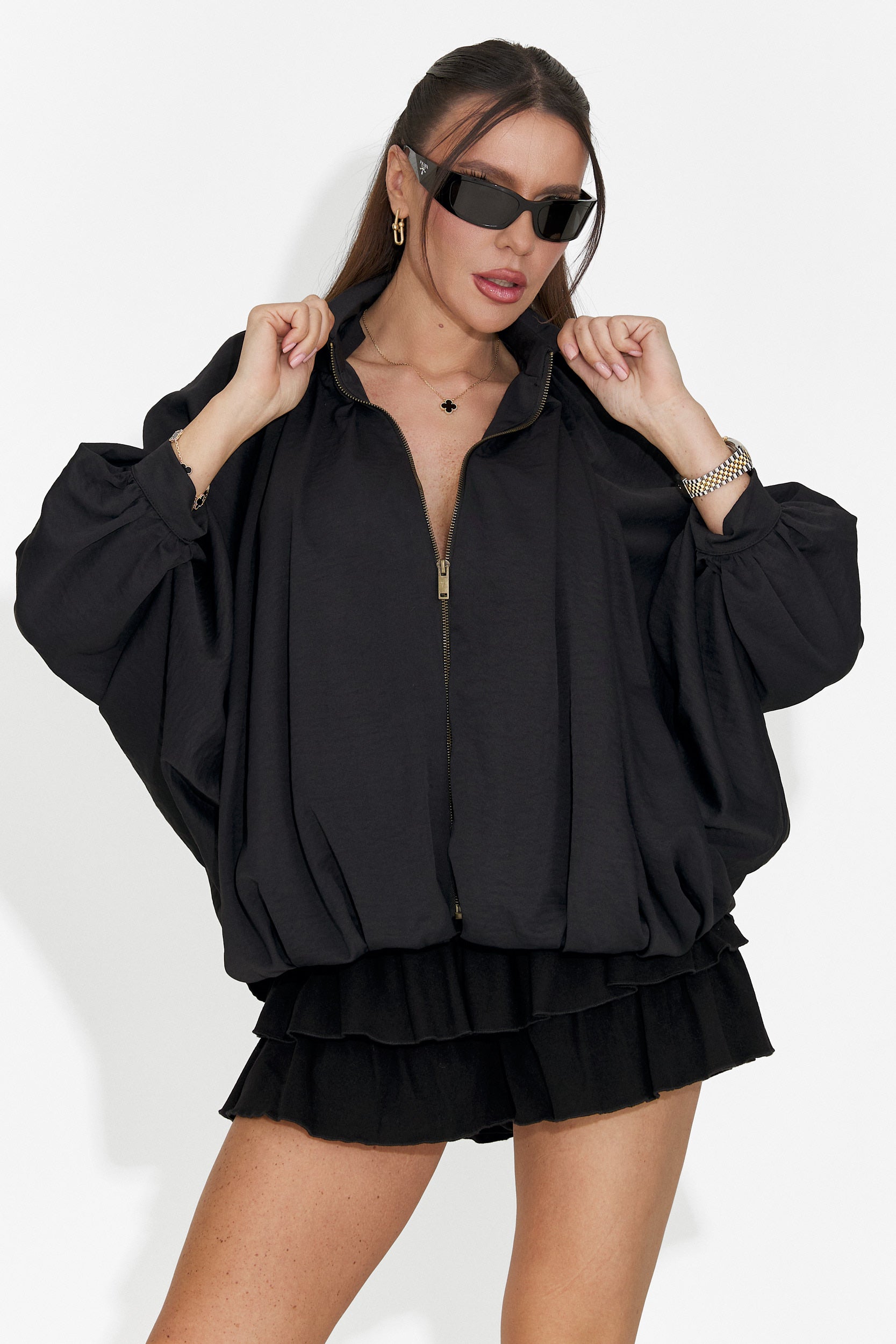 Giacca Casual Nera da Donna di Yasminia Bogas