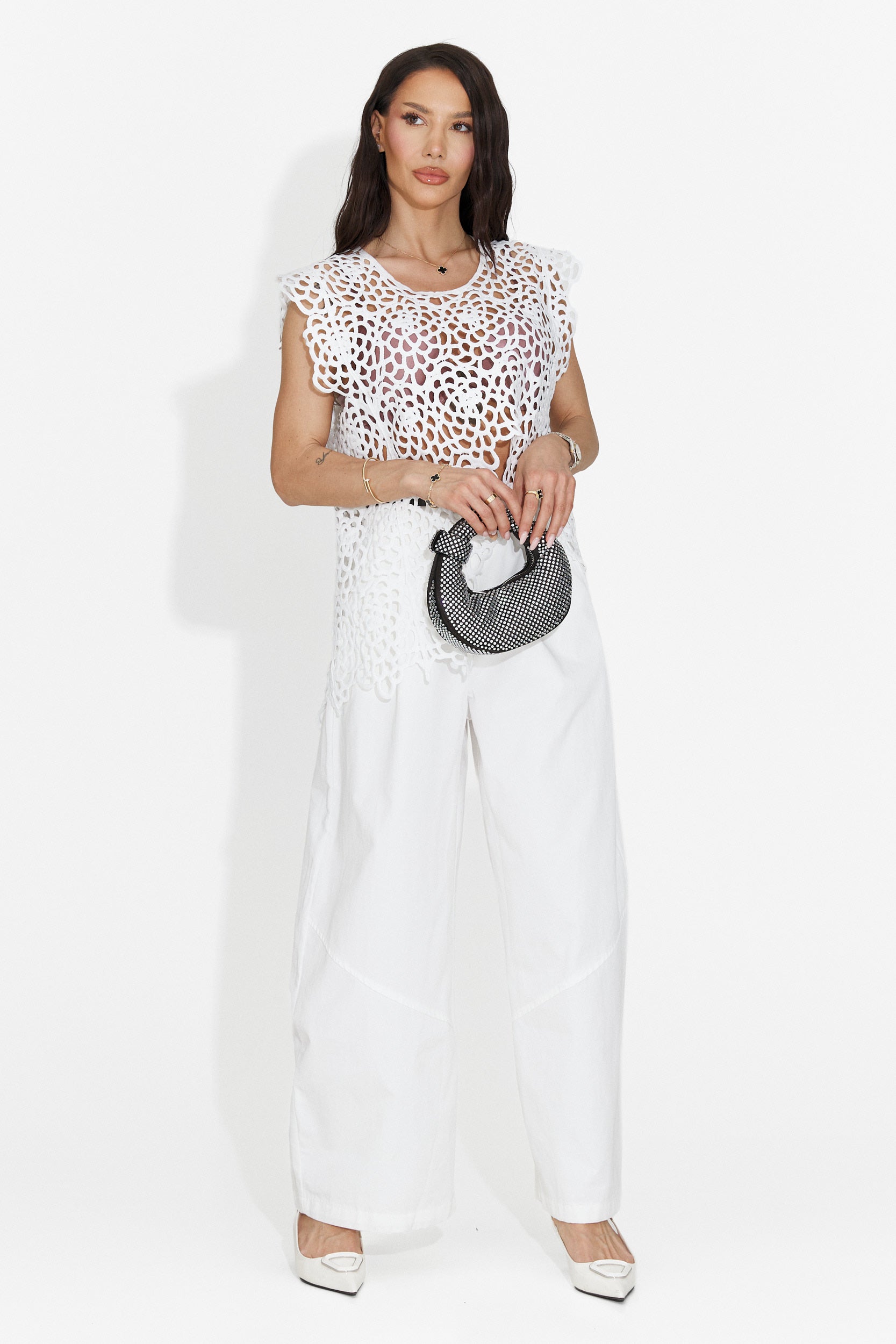 Rafelia Bogas Canotta Casual Bianca da Donna