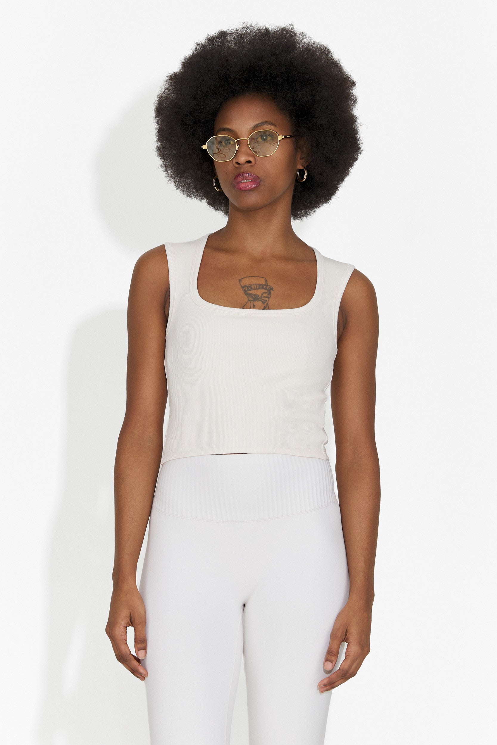 Veliria Bogas Canotta Casual da Donna in Crema