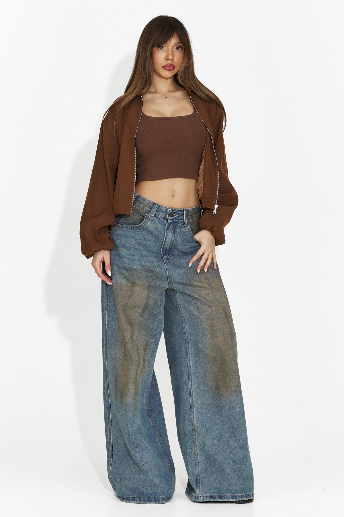 Veliria Bogas Canotta Casual Marrone da Donna