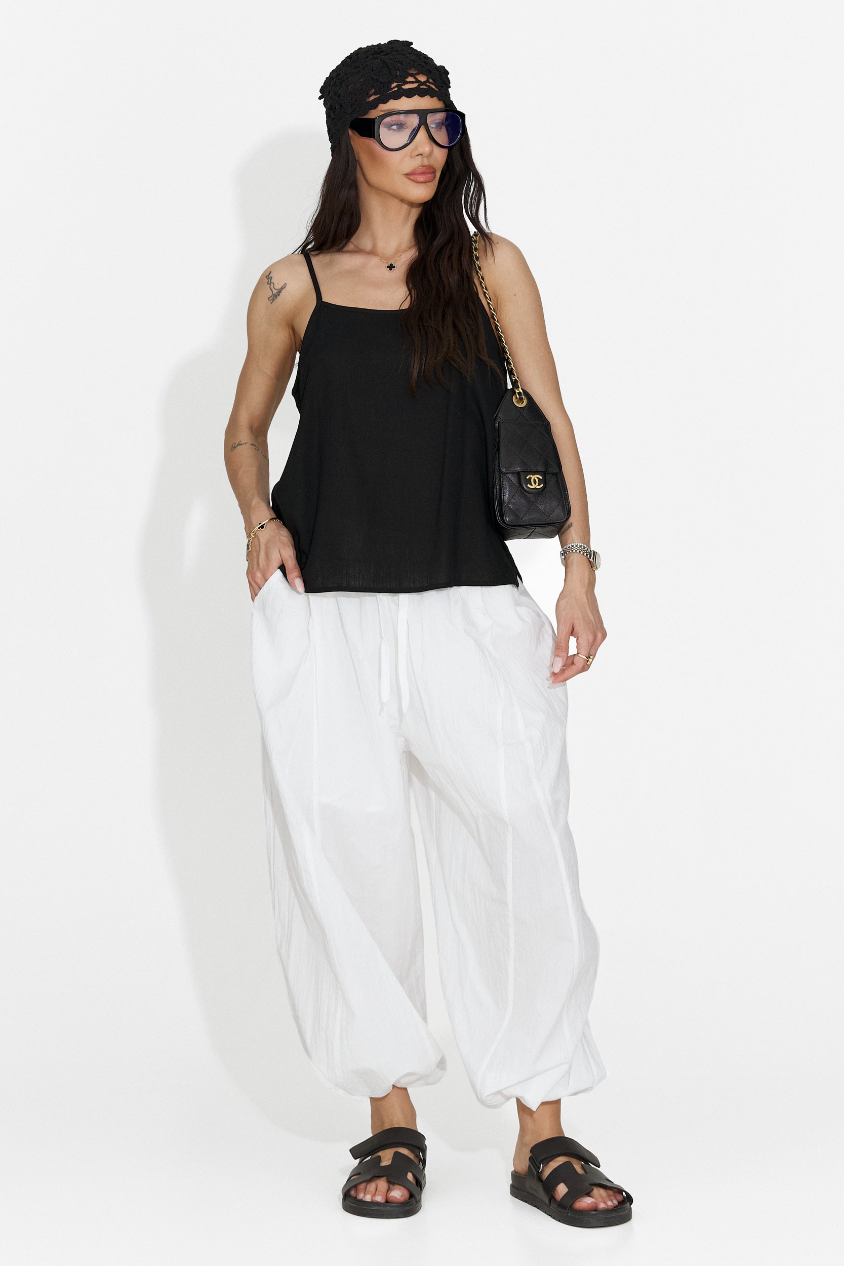 Casuale top tank Bogas di Orchidea nera per donne