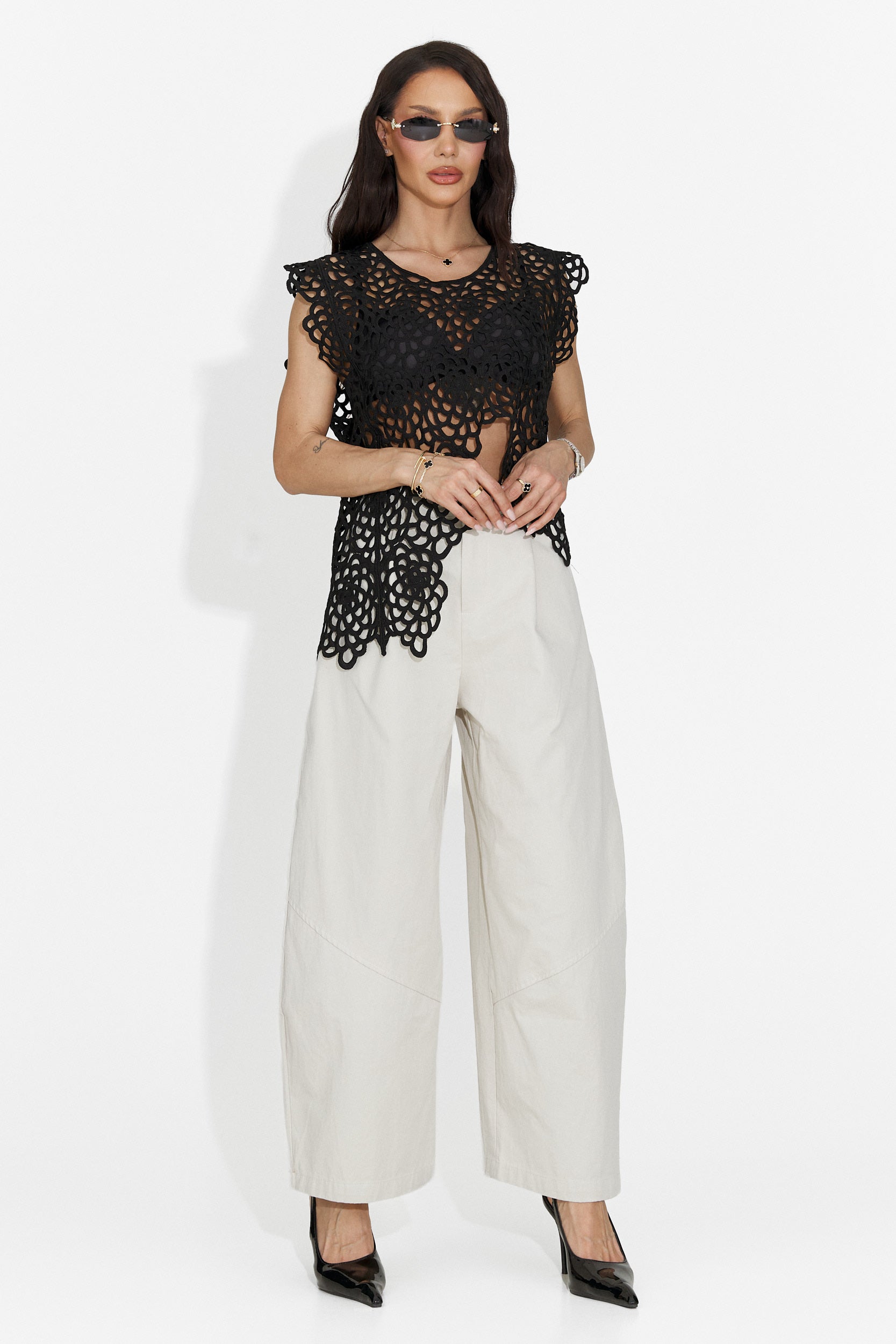 Rafelia Bogas Canotta Casual Nera da Donna