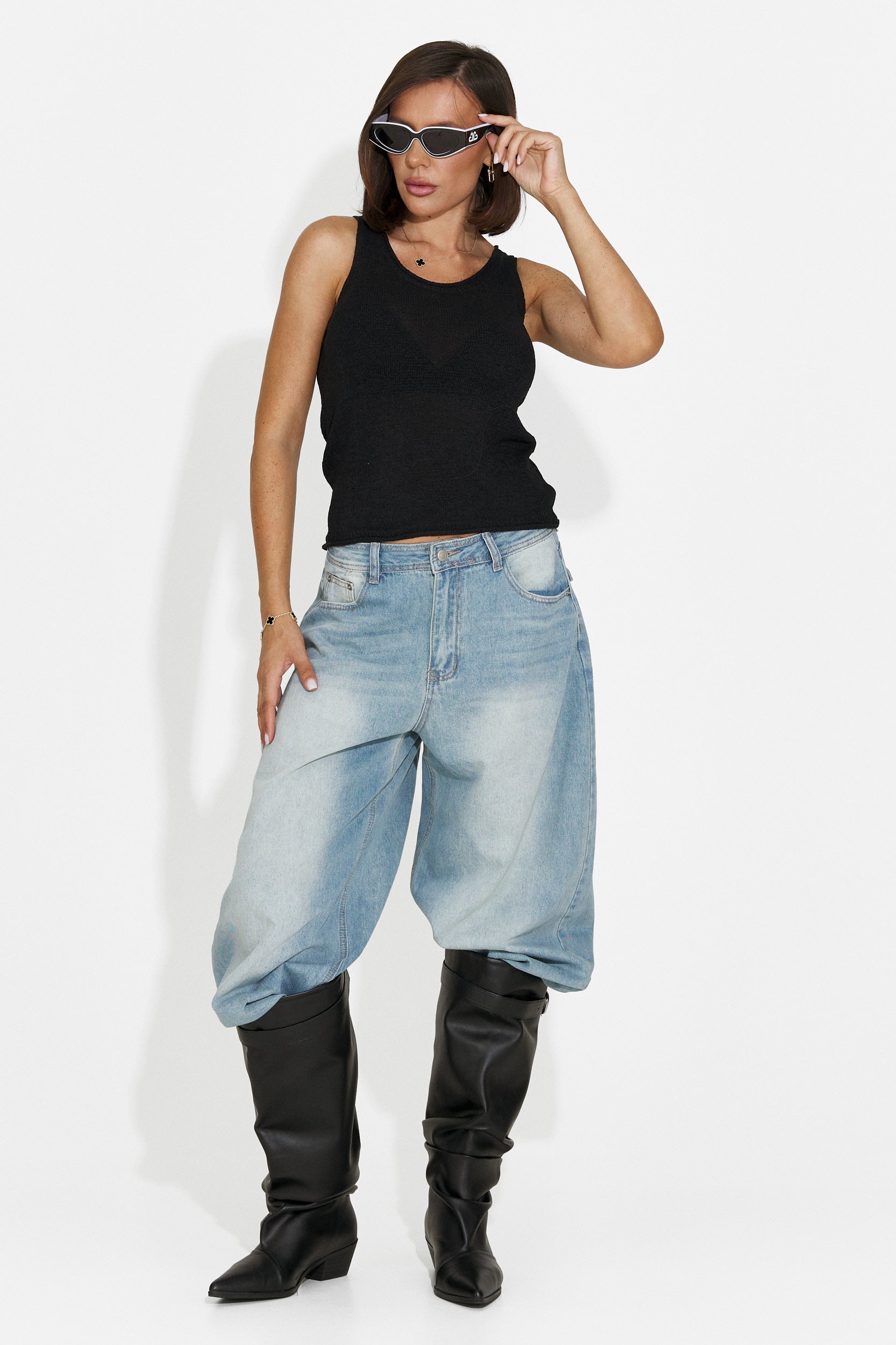 Canotta donna casual nera Viris Bogas