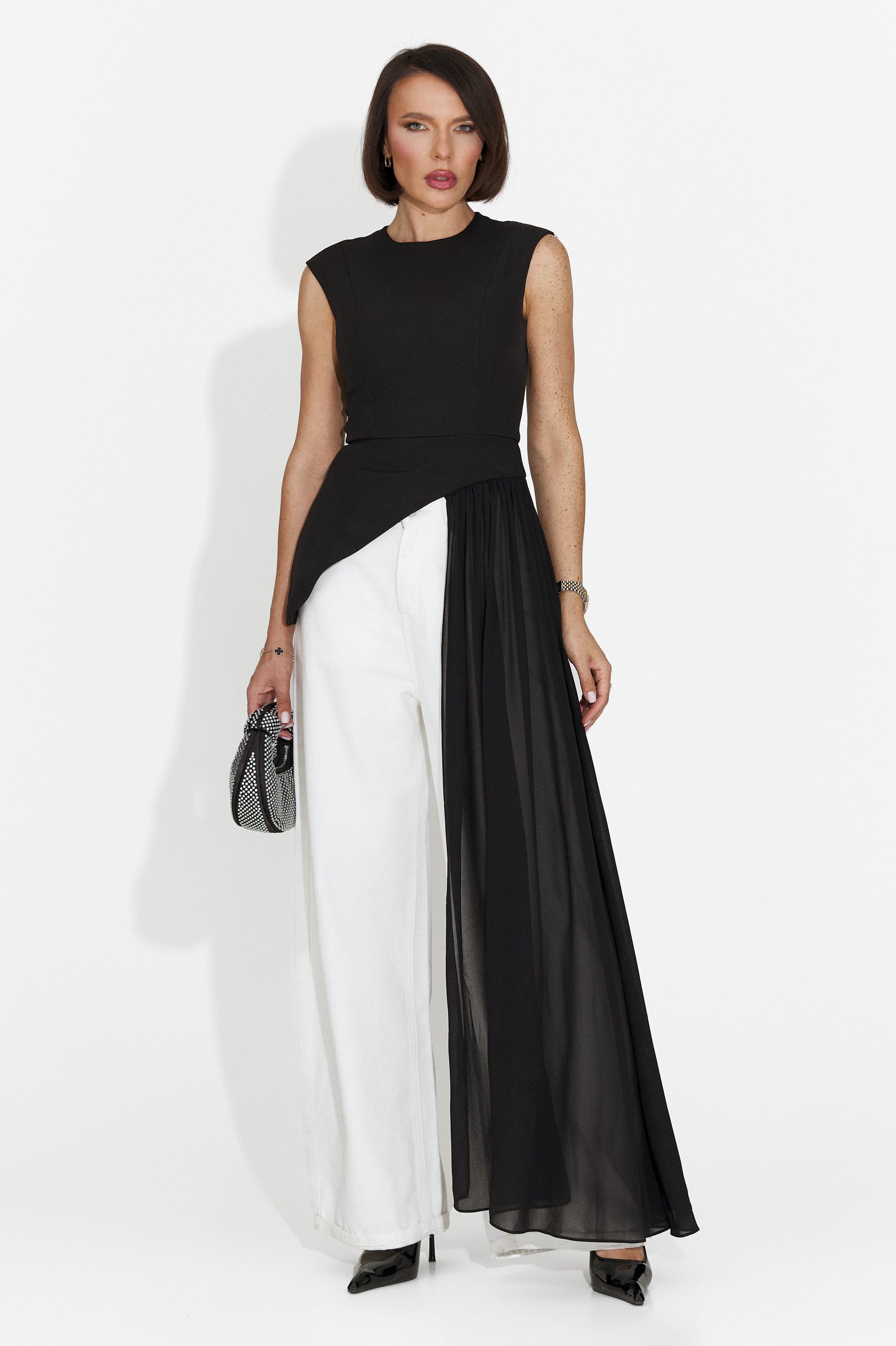Elegante canotta nera da donna Nunez Bogas
