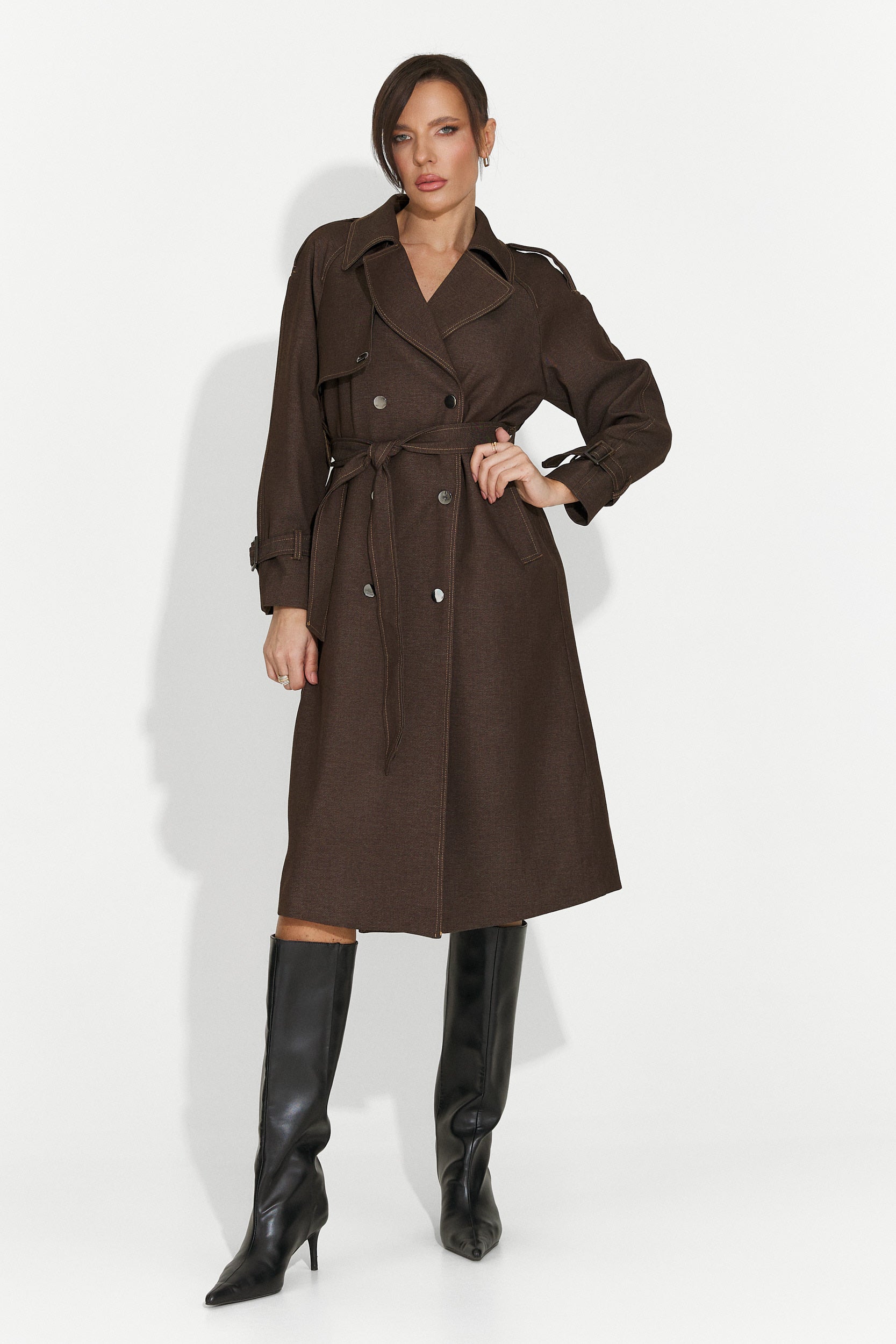 Elegante cappotto marrone da donna Nuvia Bogas