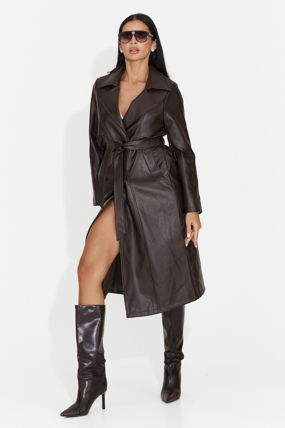 Cappotto elegante marrone Crinoviela Bogas, immagine 3 di 5