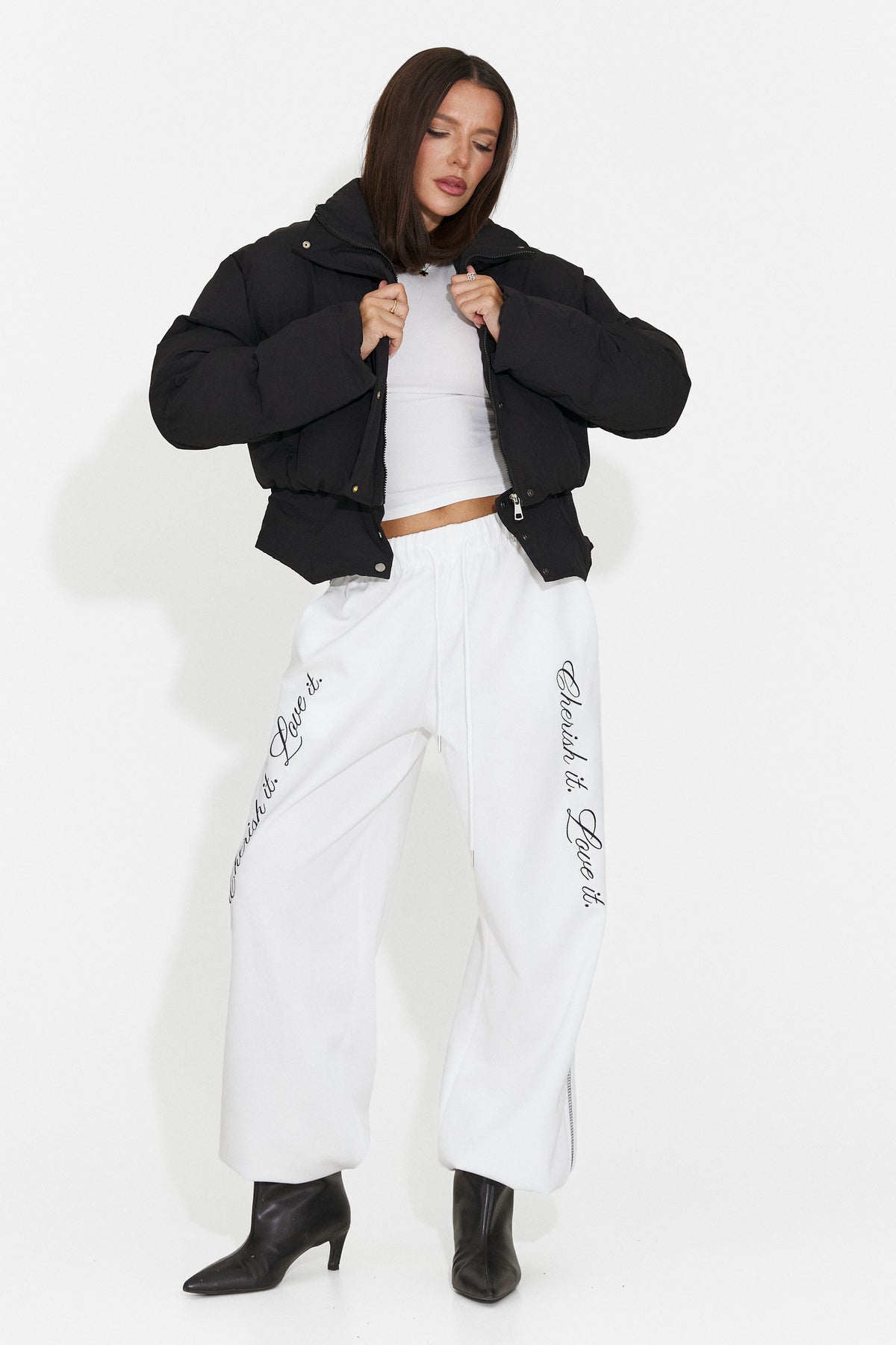 Pantaloni albi Losiaia Bogas