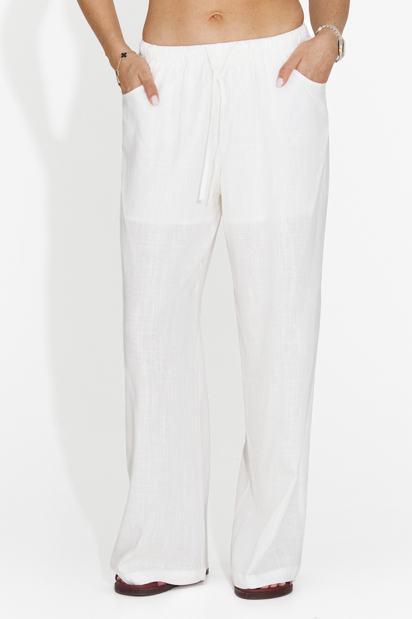 Pantaloni Casual Bianchi da Donna di Cornflower Bogas