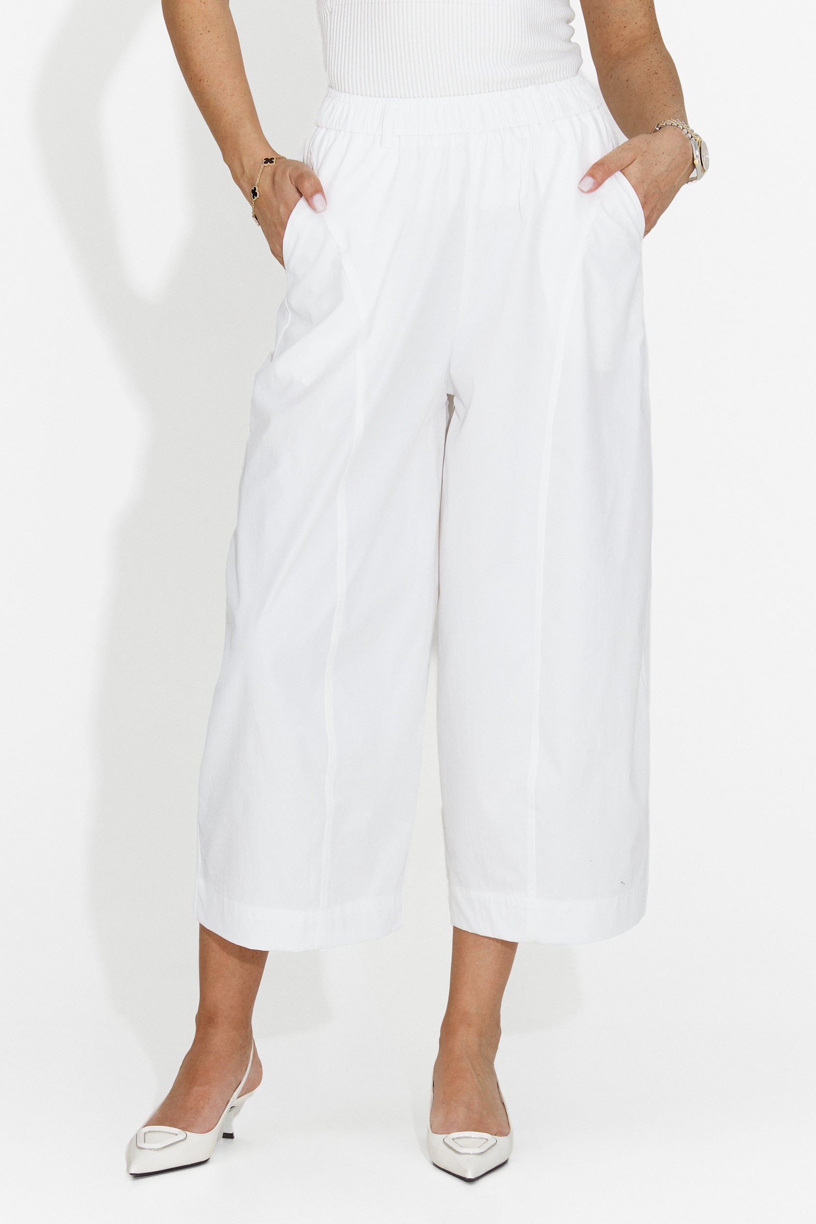 Pantaloni Casual Bianchi da Donna Lobelia Bogas